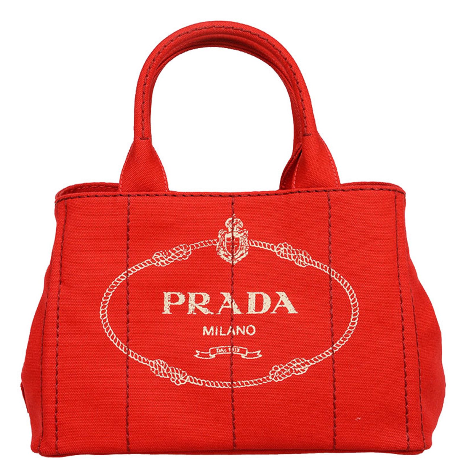 Prada Tote bag Red Cotton ref.88074 - Joli Closet