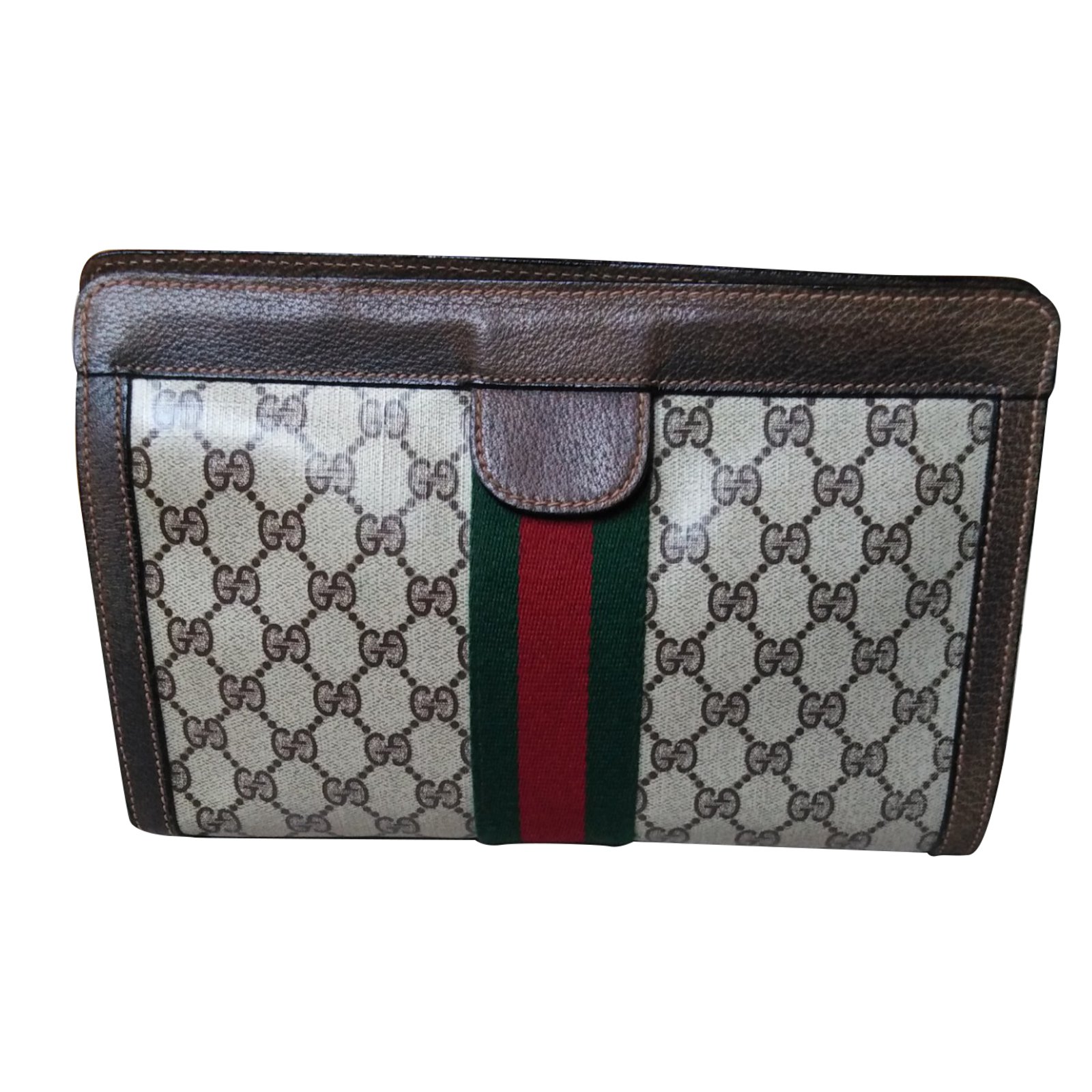 Gucci Vintage clutch Ebony Cloth ref.88216 - Joli Closet