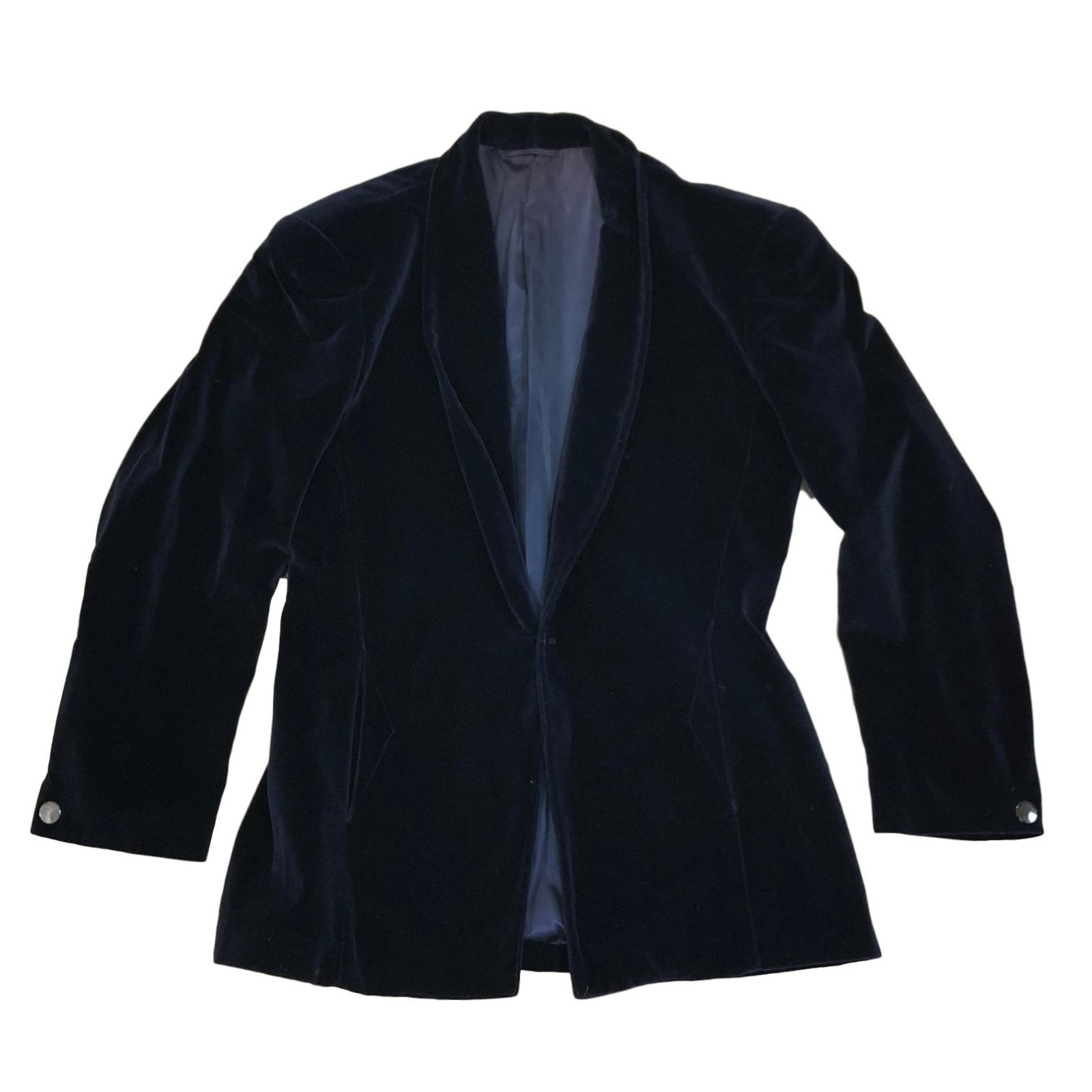 Thierry Mugler Vintage Jacket Blue Velvet ref.128141 - Joli Closet