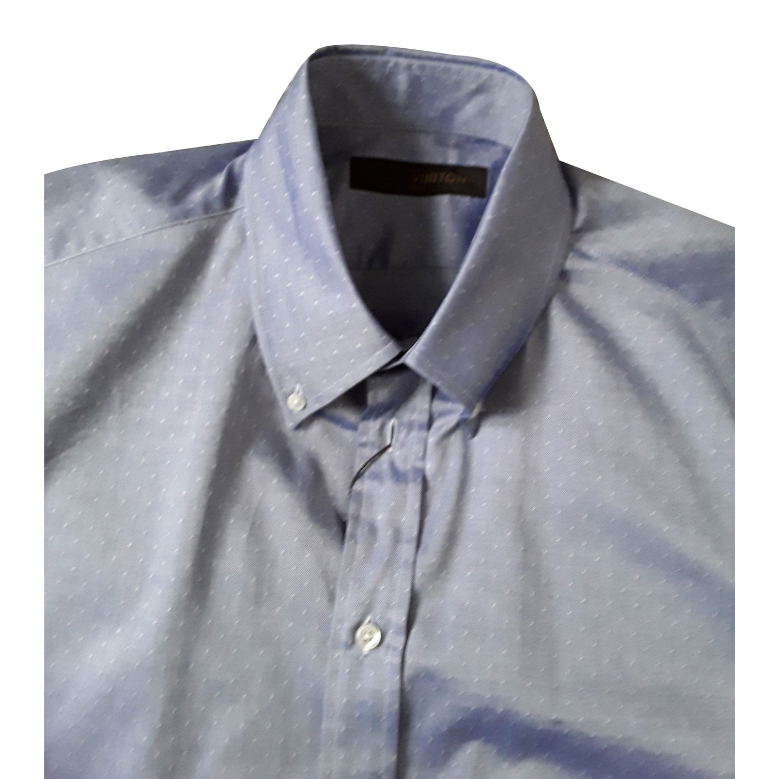 Louis Vuitton 4 L shirt Blue Cotton ref.106502 - Joli Closet