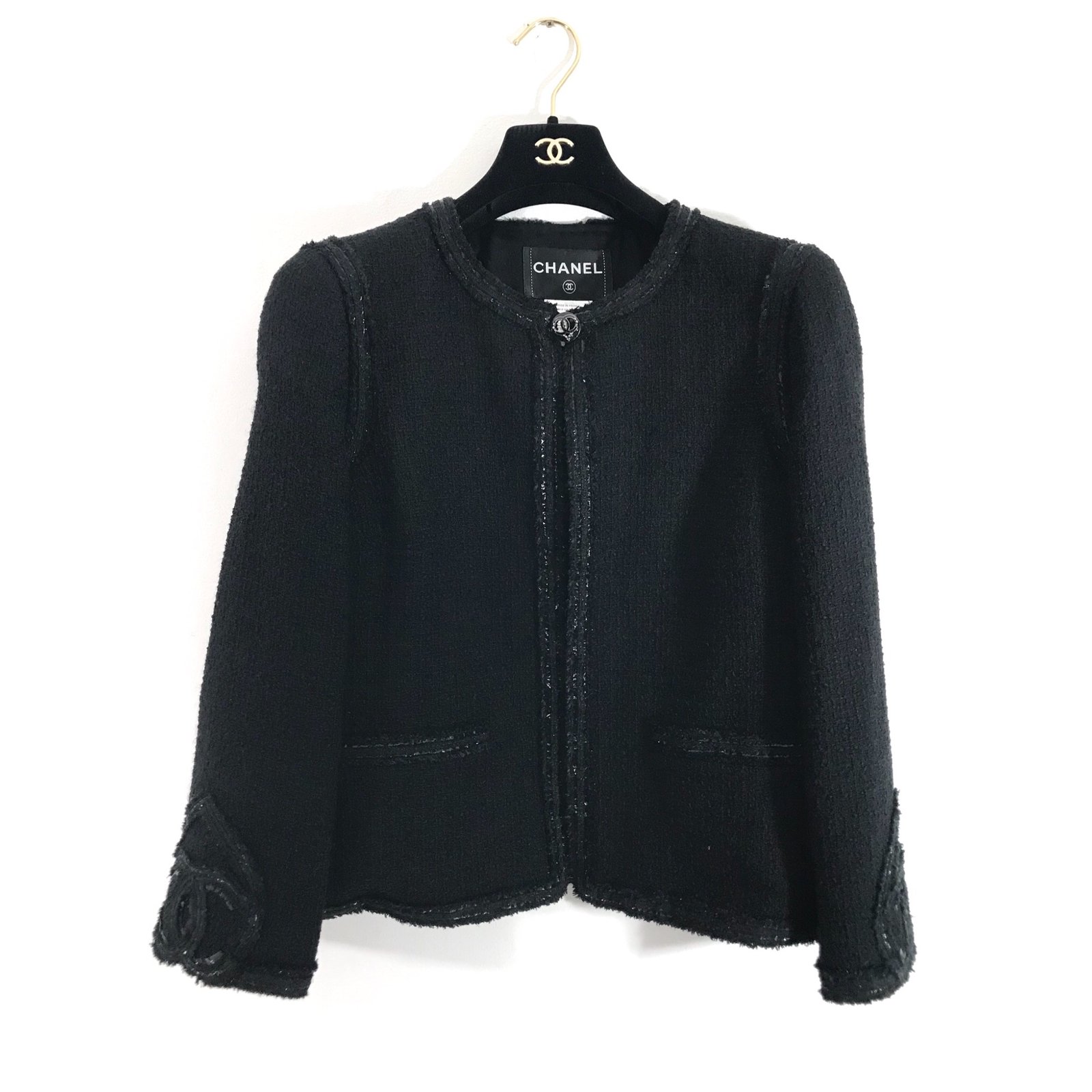 Chanel Black tweed jacket ref.89051 - Joli Closet
