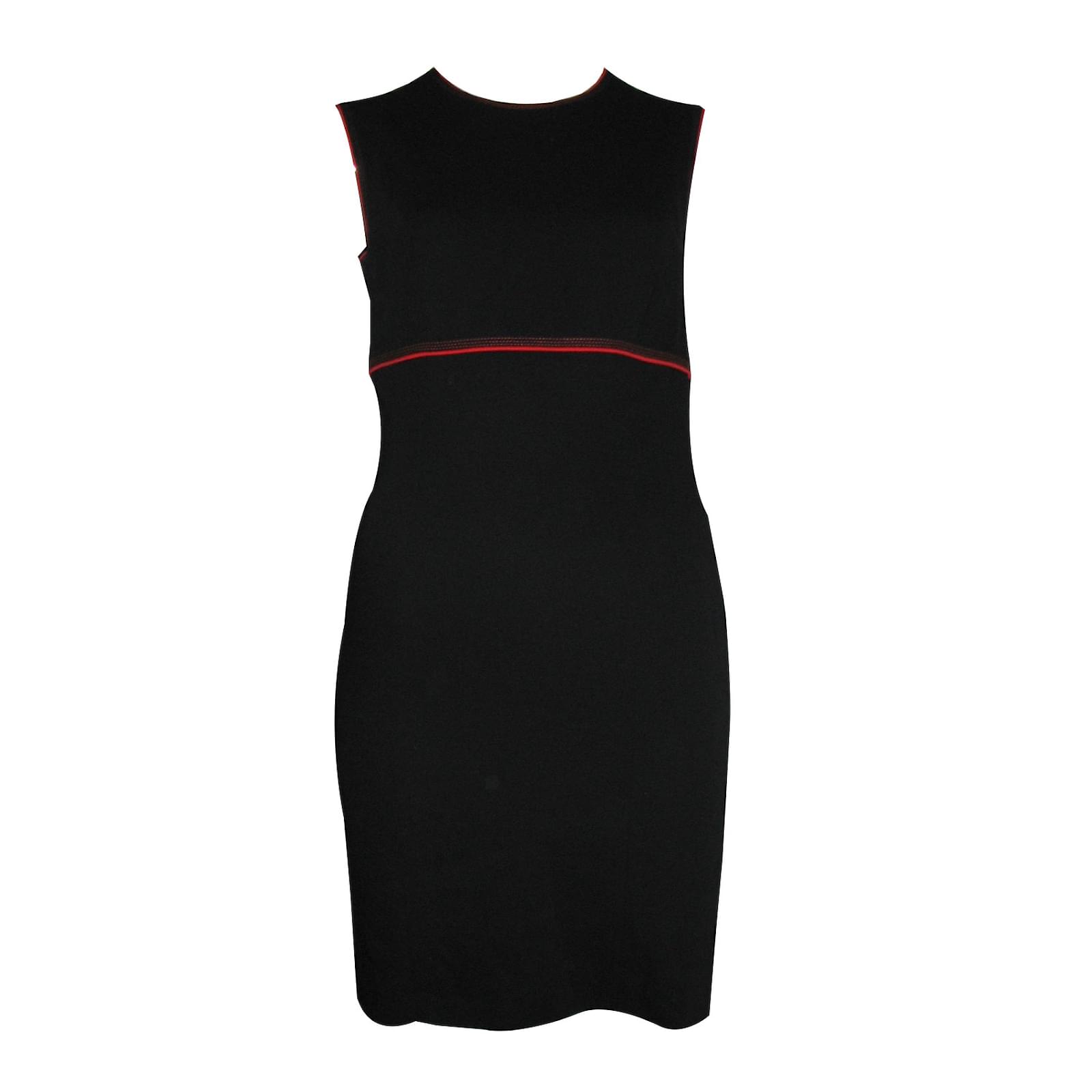 Escada Margaretha Ley collection dress Black Red Wool ref.89127 - Joli  Closet