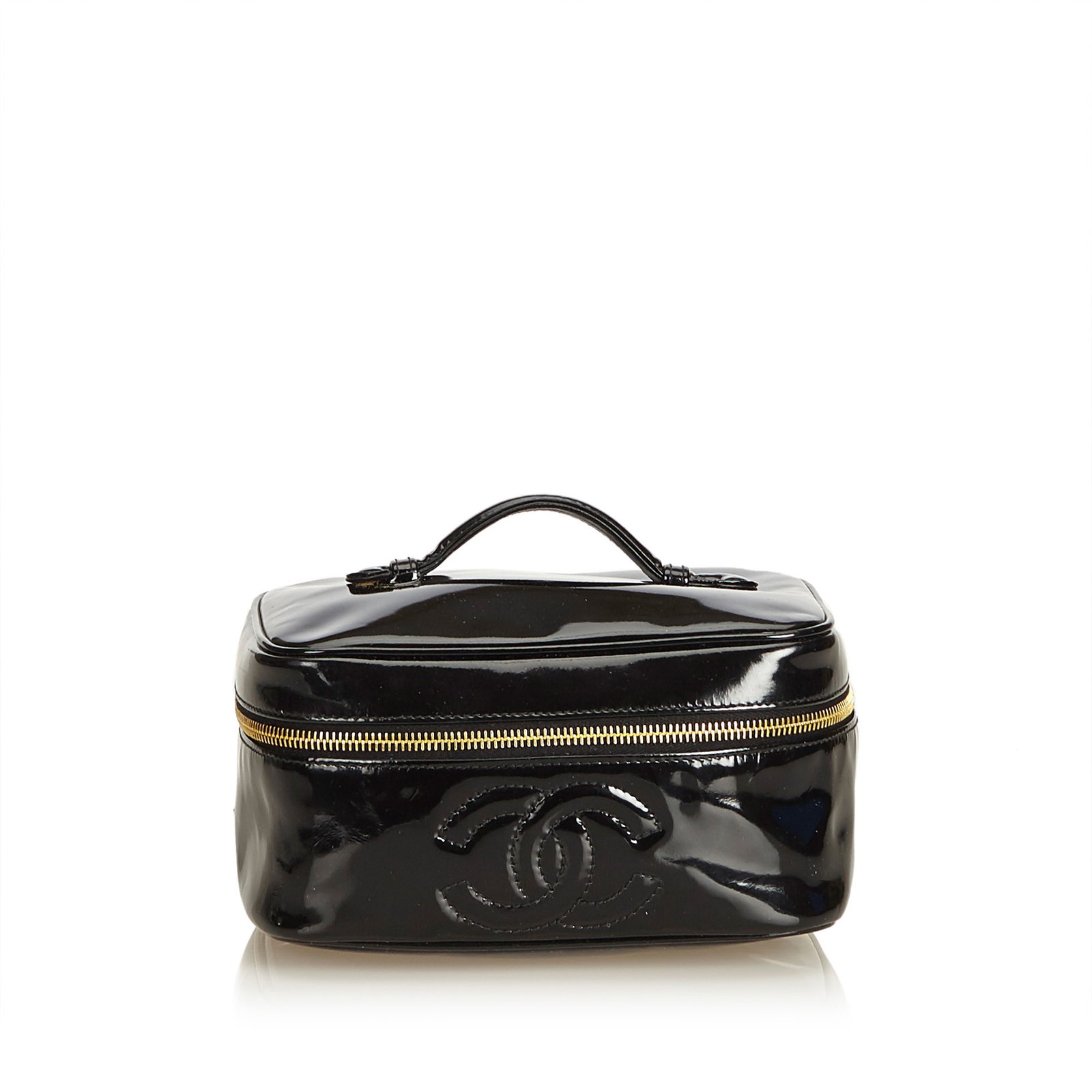 Chanel Patent Leather Vanity Bag Handbags Chanel Patent Leather Vanity Bag Handbags Black Ref 89262