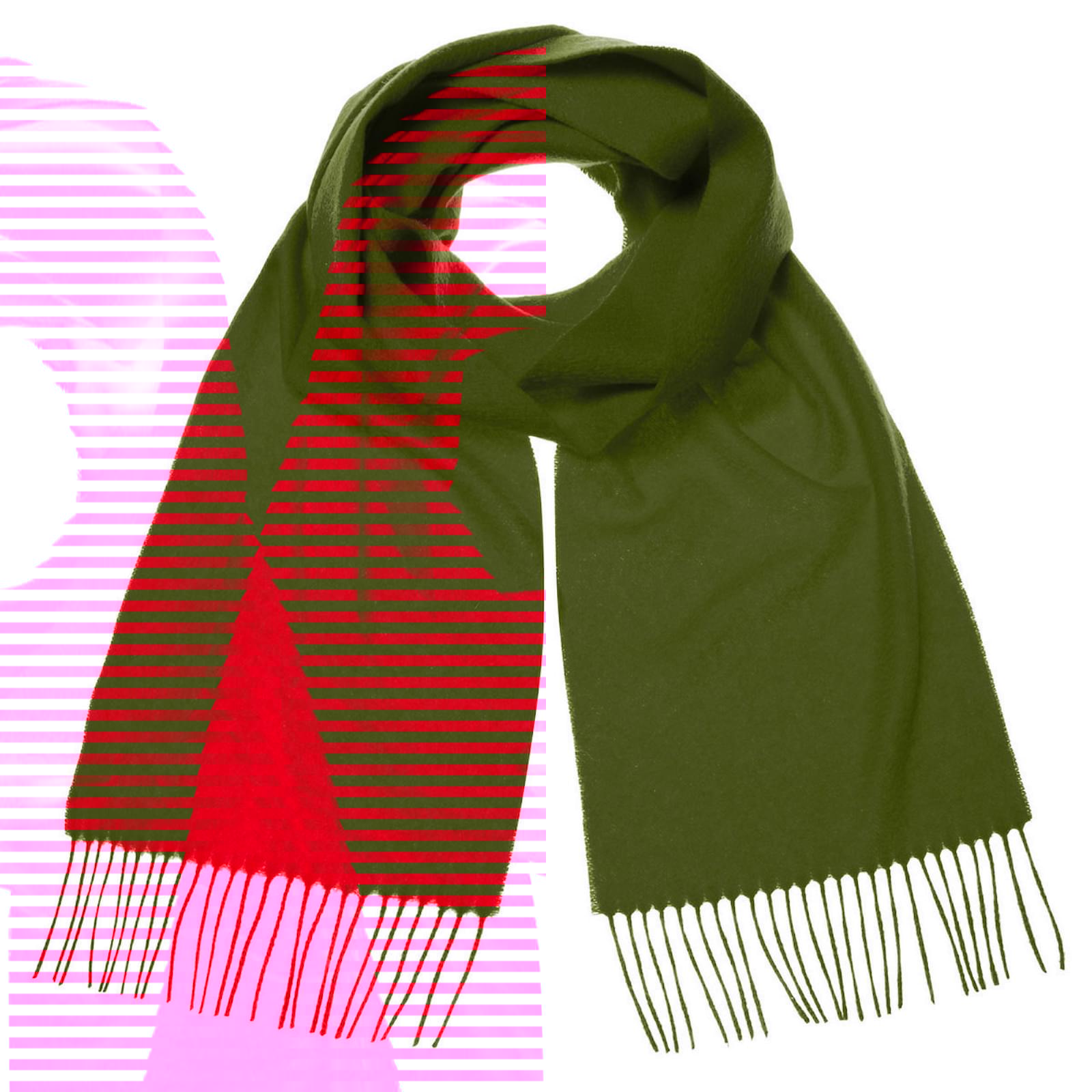 Aquascutum Scarves Red Cashmere Joli Closet