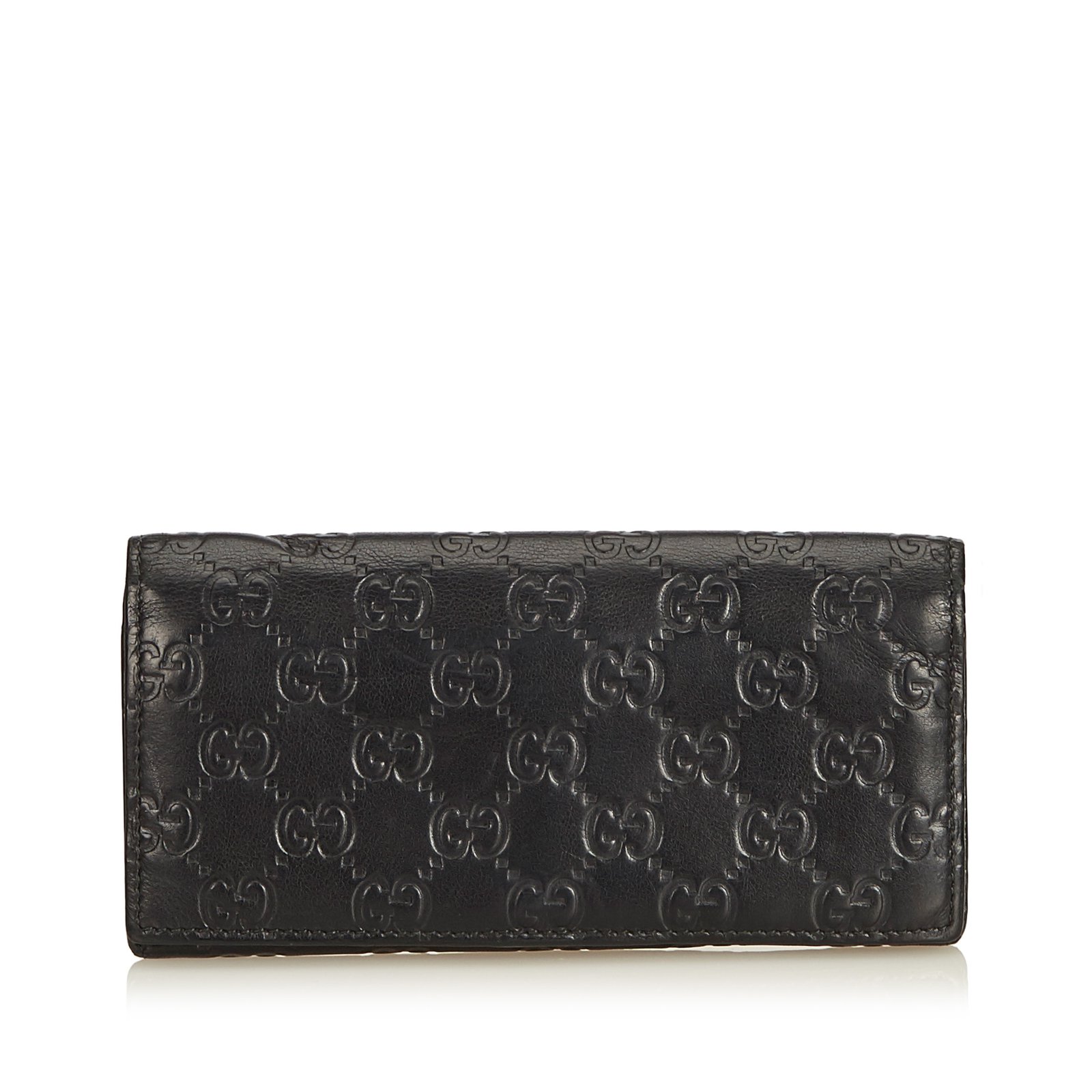 Guccissima Continental Wallet Black Leather ref.89561 - Joli Closet