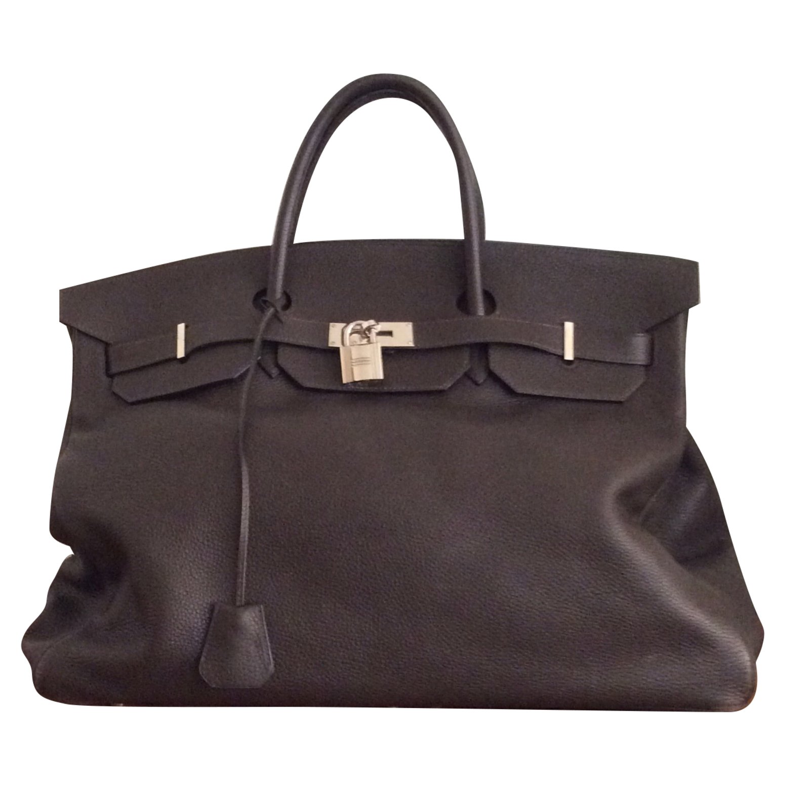 Travel bag Leather Dark brown ref.89654 
