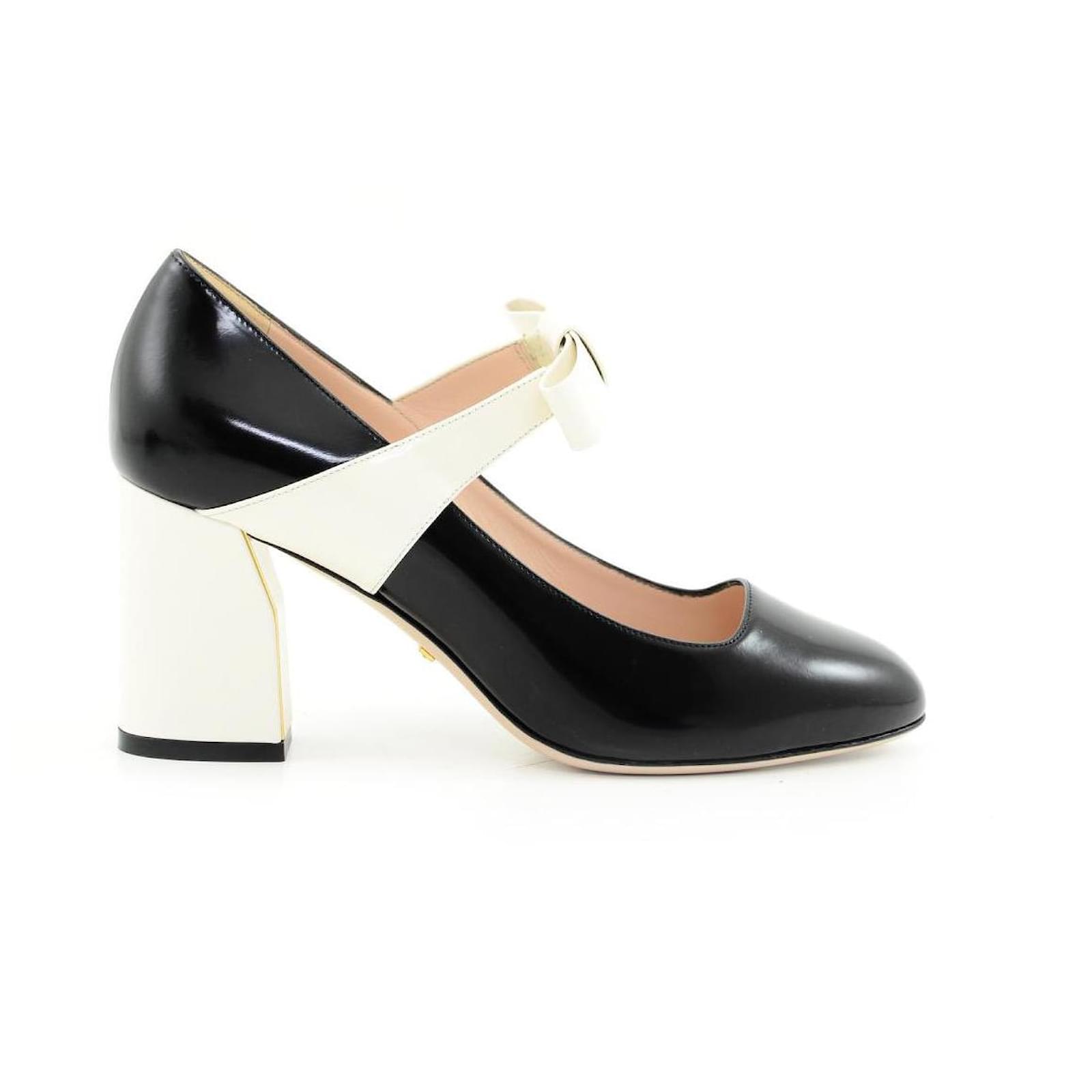 Gucci Heels Black Leather Joli Closet