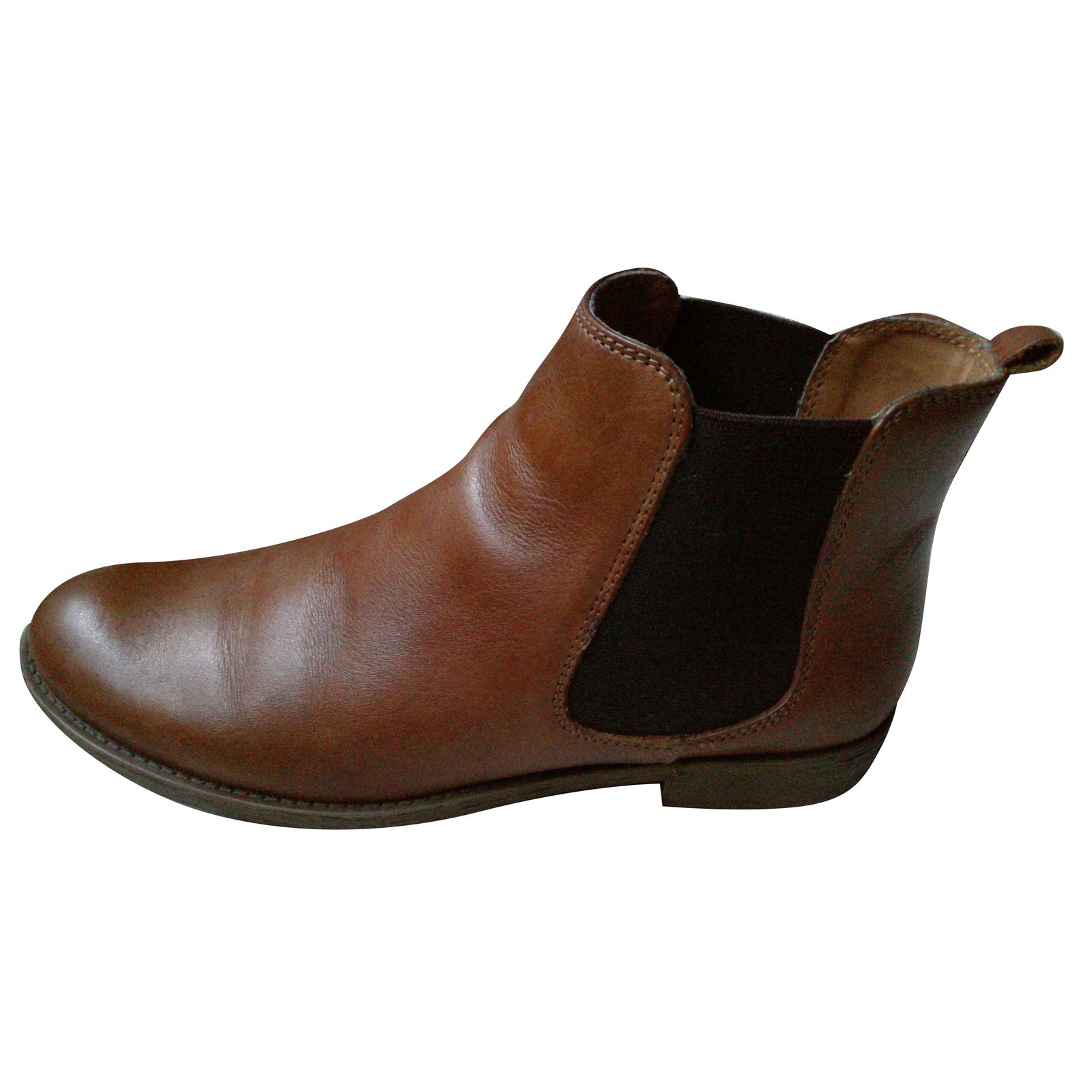Foto paperback regeling Dune Ankle boots Cognac Leather ref.89907 - Joli Closet