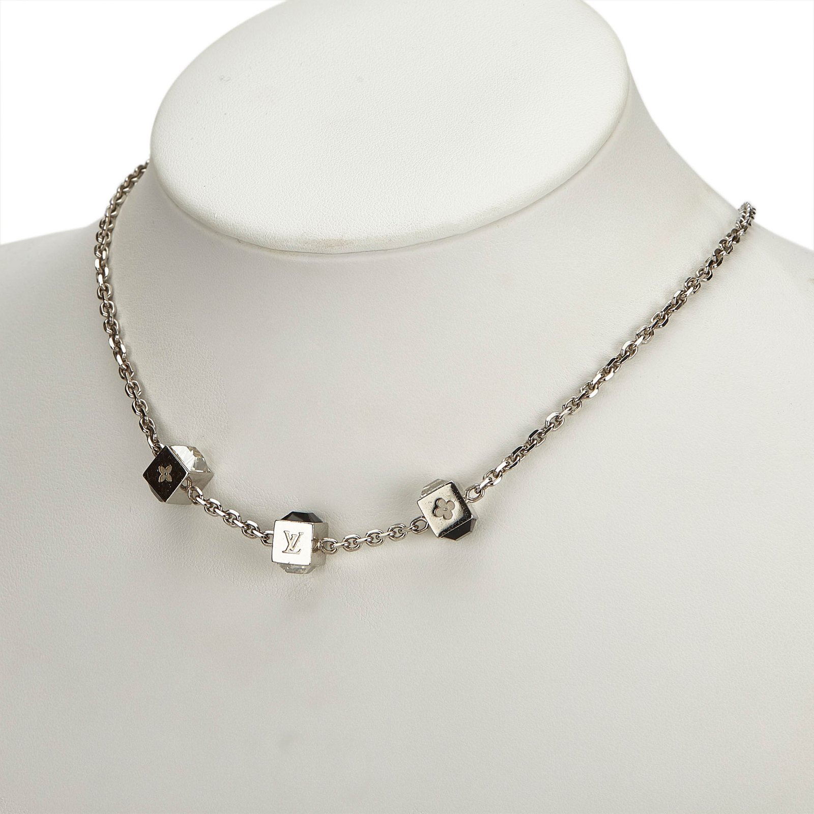 Louis Vuitton Gamble Necklace Silvery Multiple colors Metal ref.90057 -  Joli Closet