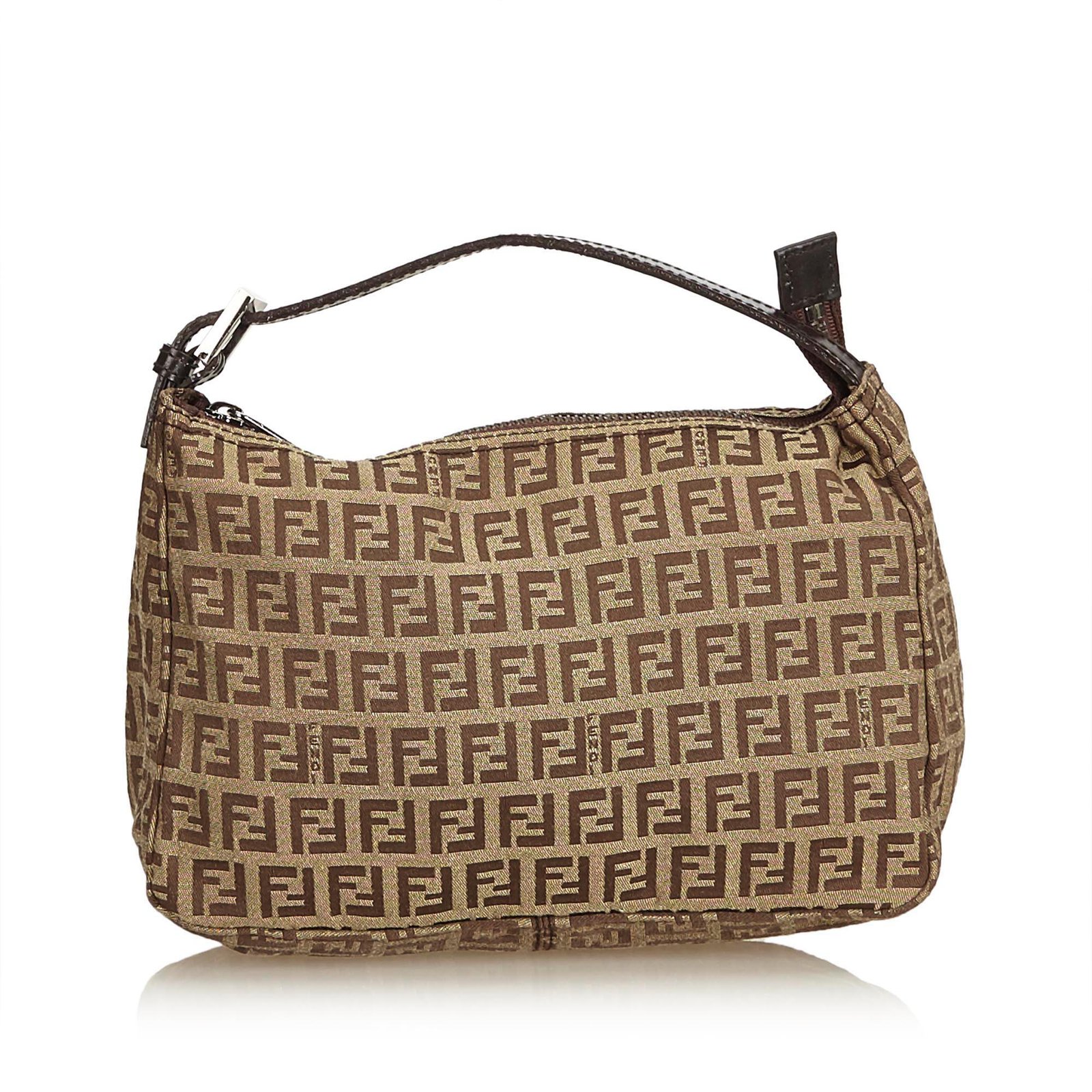 Fendi Zucchino Canvas Handbag Brown Beige Cloth Cloth ref.90255 - Joli Closet
