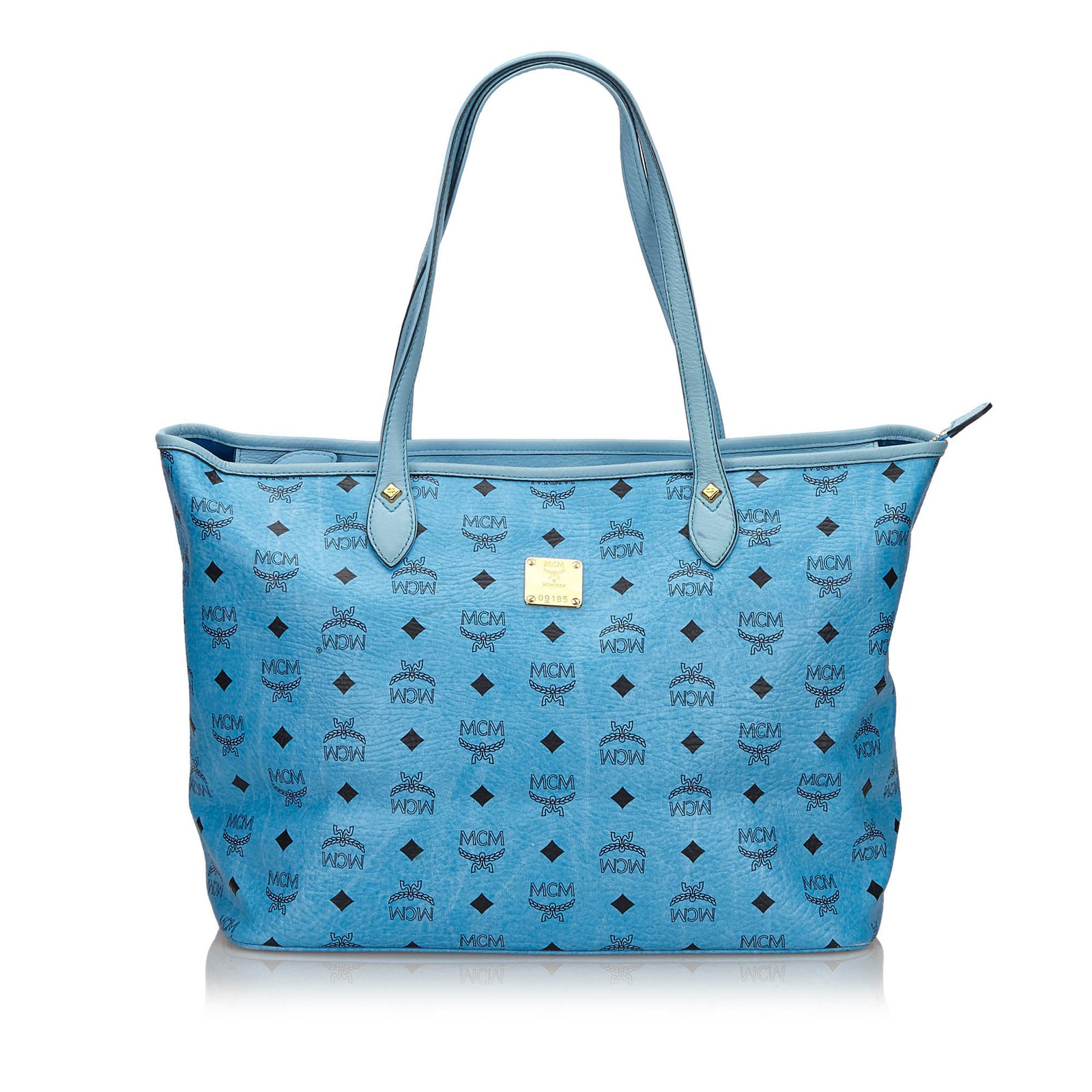 MCM Backpack Blue Leather ref.350679 - Joli Closet