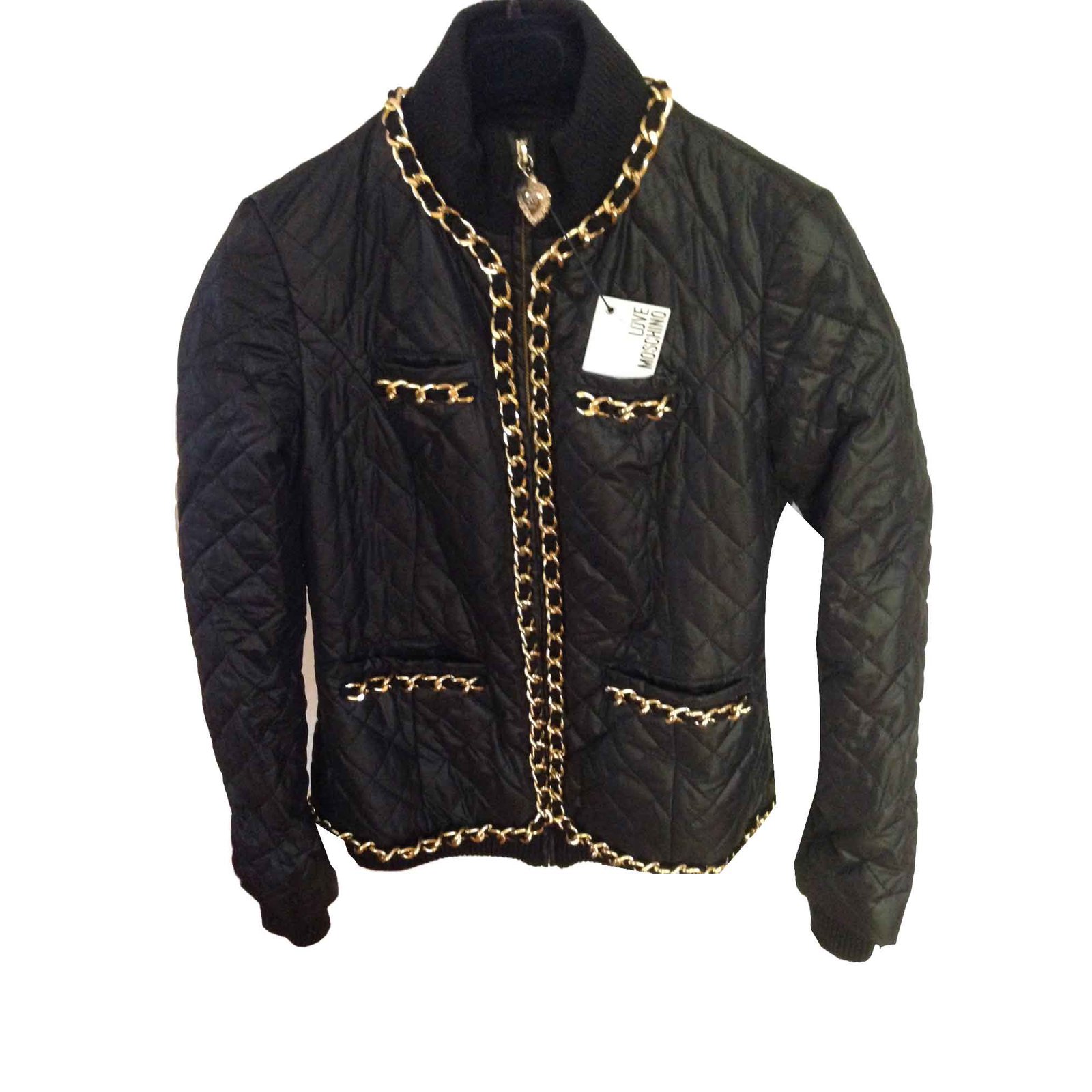 ontmoeten omvang pijpleiding Love Moschino Jacket Black Polyester ref.90612 - Joli Closet