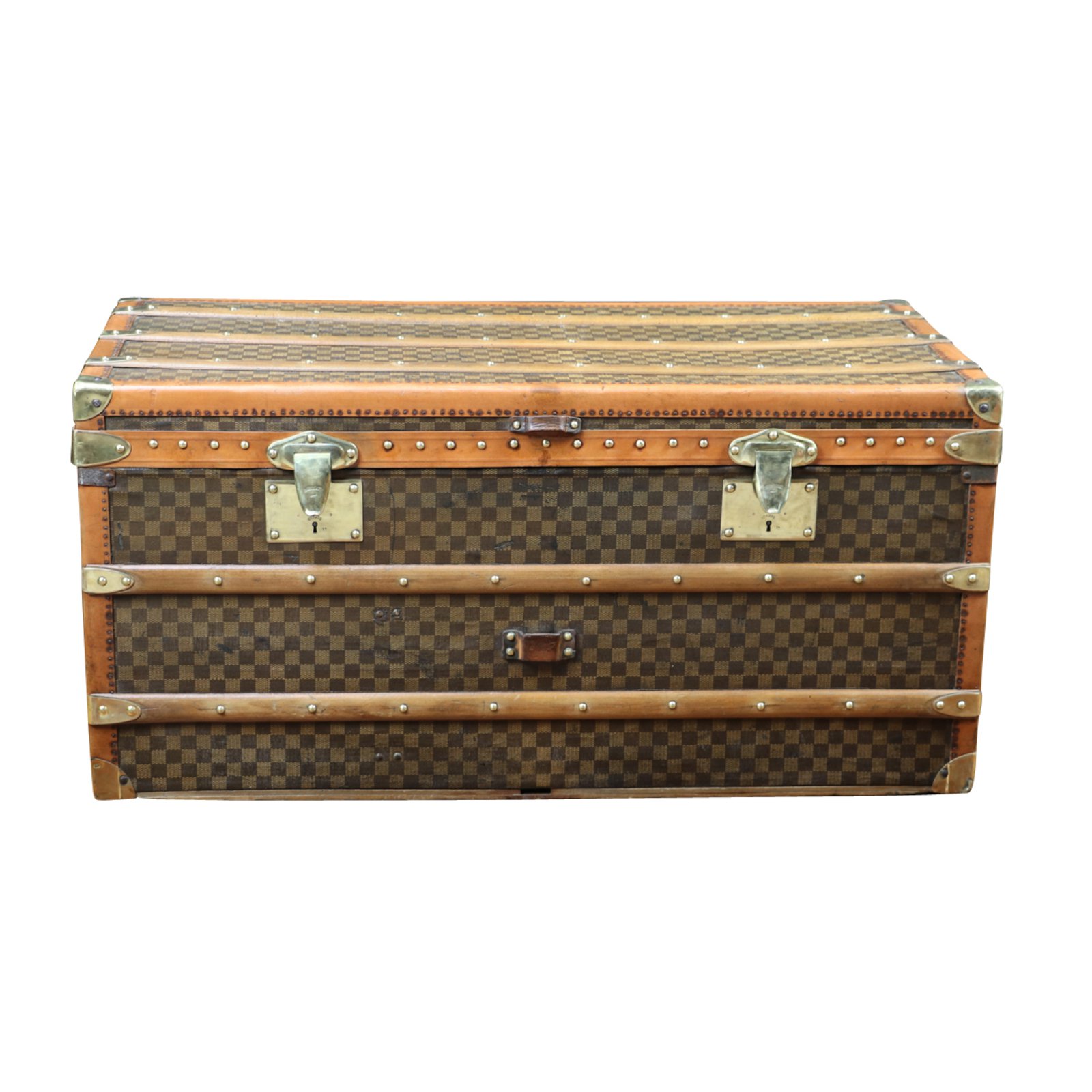 Malle courrier Moynat orange - Bagage Collection