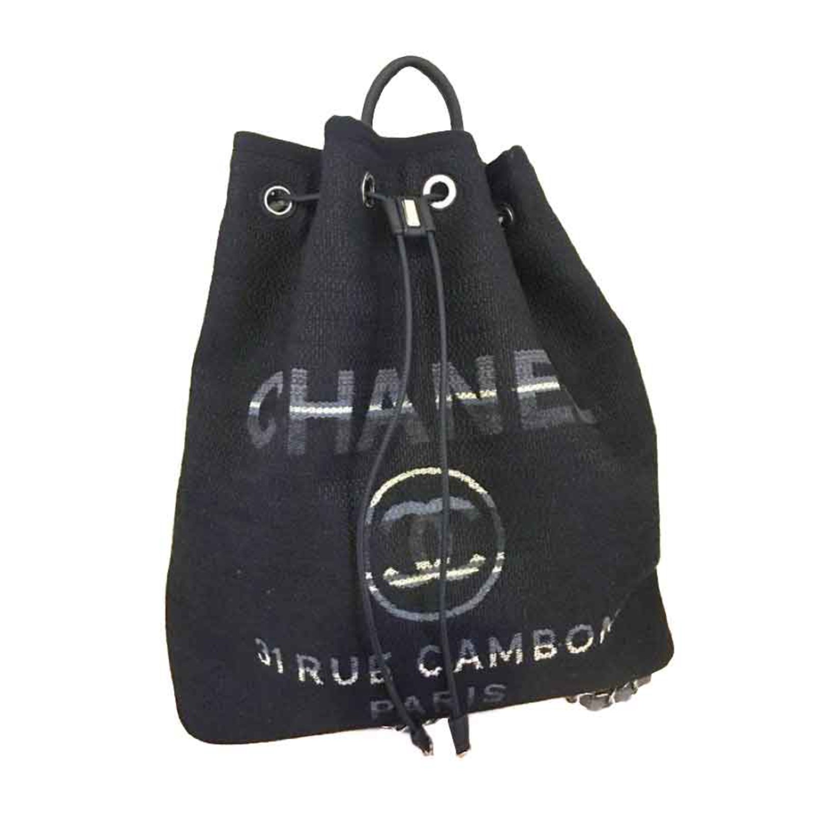 Chanel DEAUVILLE RUCKSACK Marineblau Tuch ref.90925 - Joli Closet