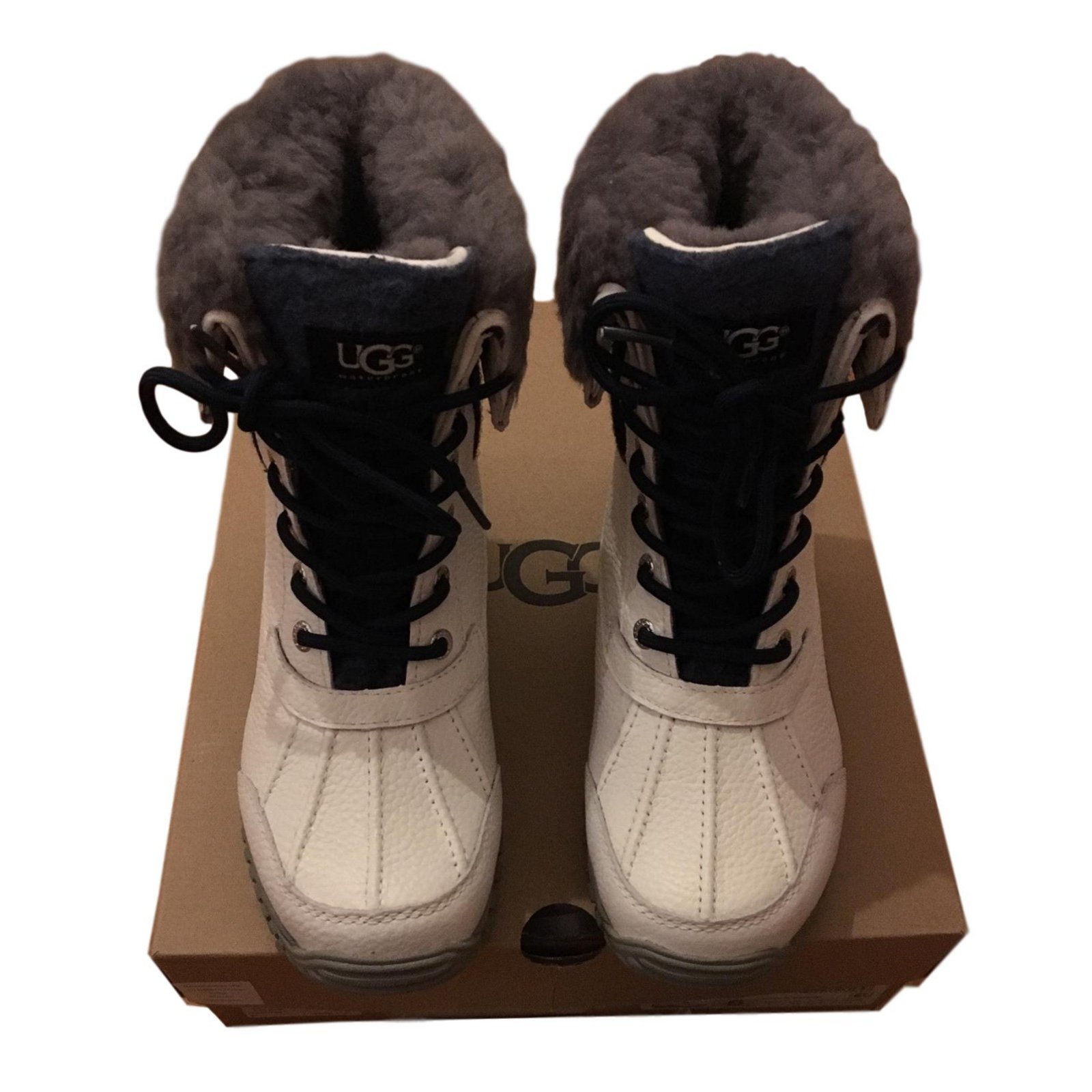 white leather ugg boots
