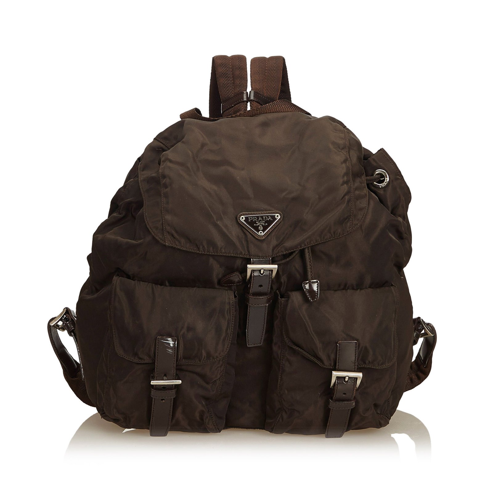prada brown backpack