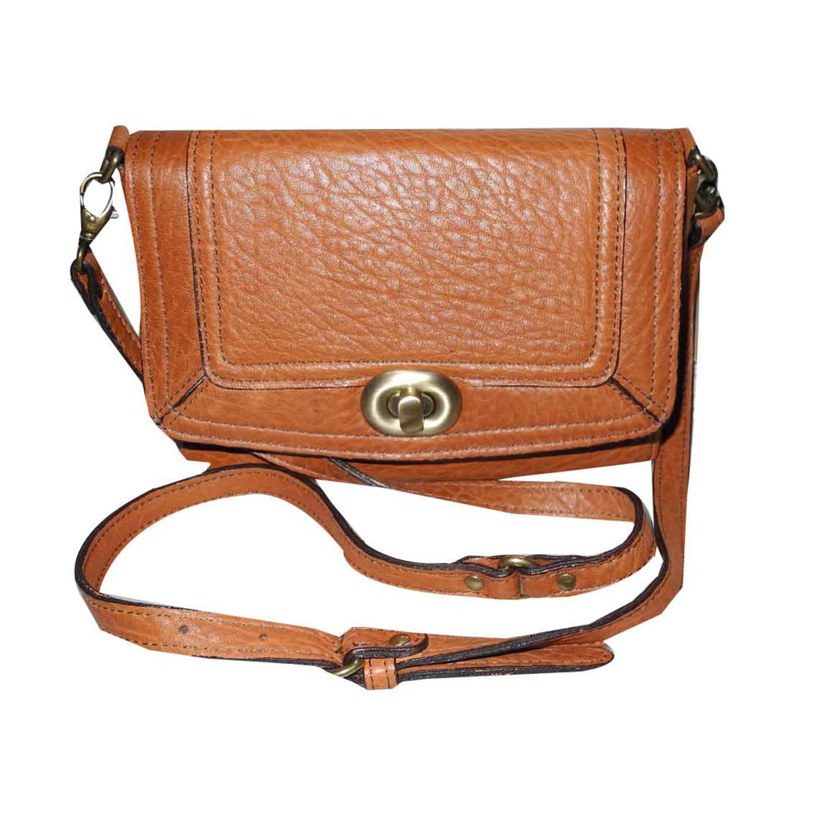 Abaco Model Gaby Java Brand New Camel Leather Handbags Leather Brown Ref Joli Closet