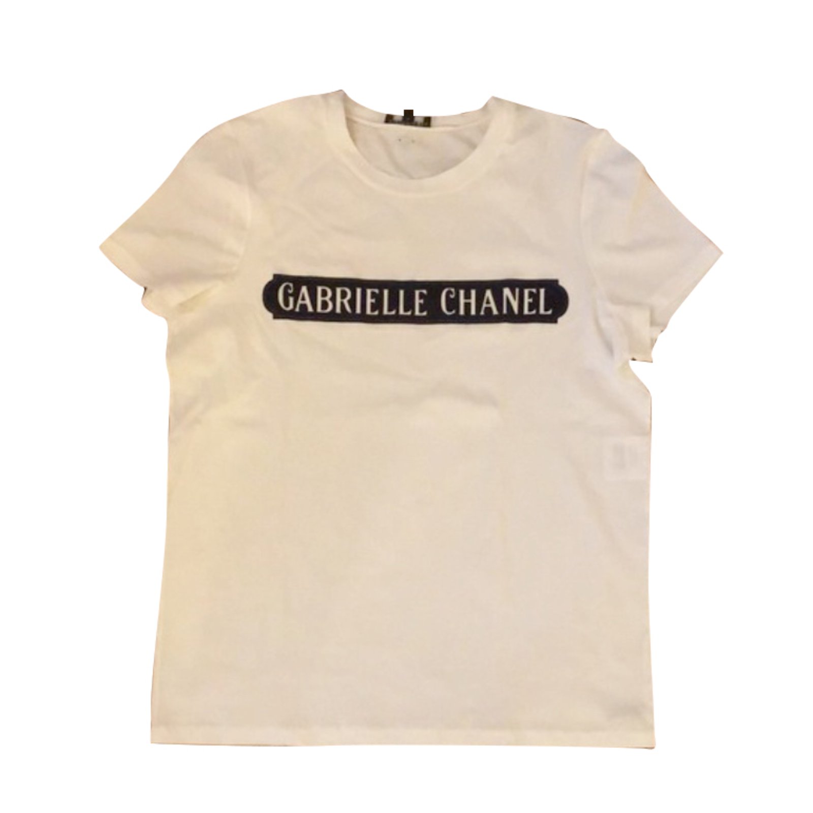 Gabrielle Chanel White Navy blue Cotton ref.91480 - Joli Closet