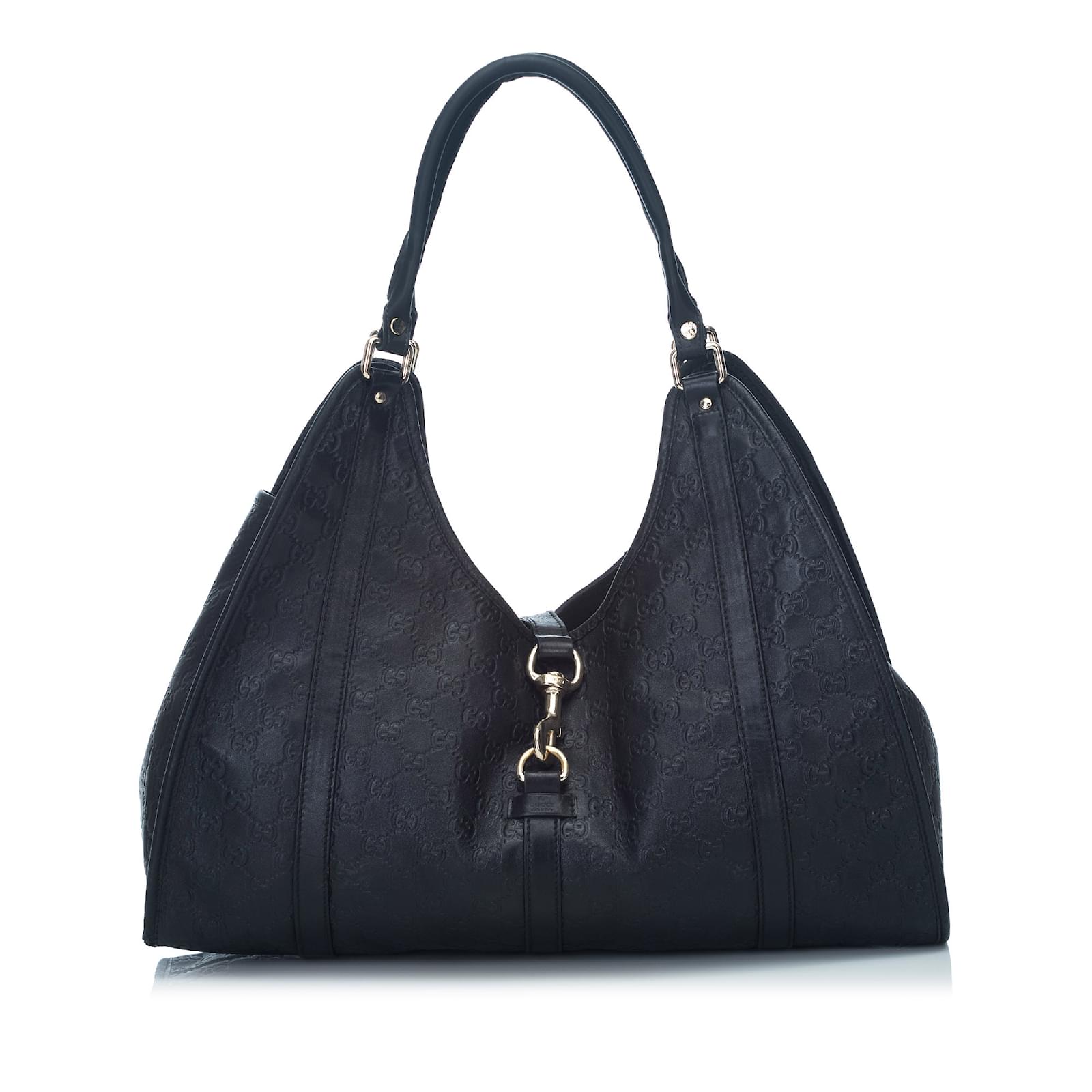 gucci hobo bag black leather