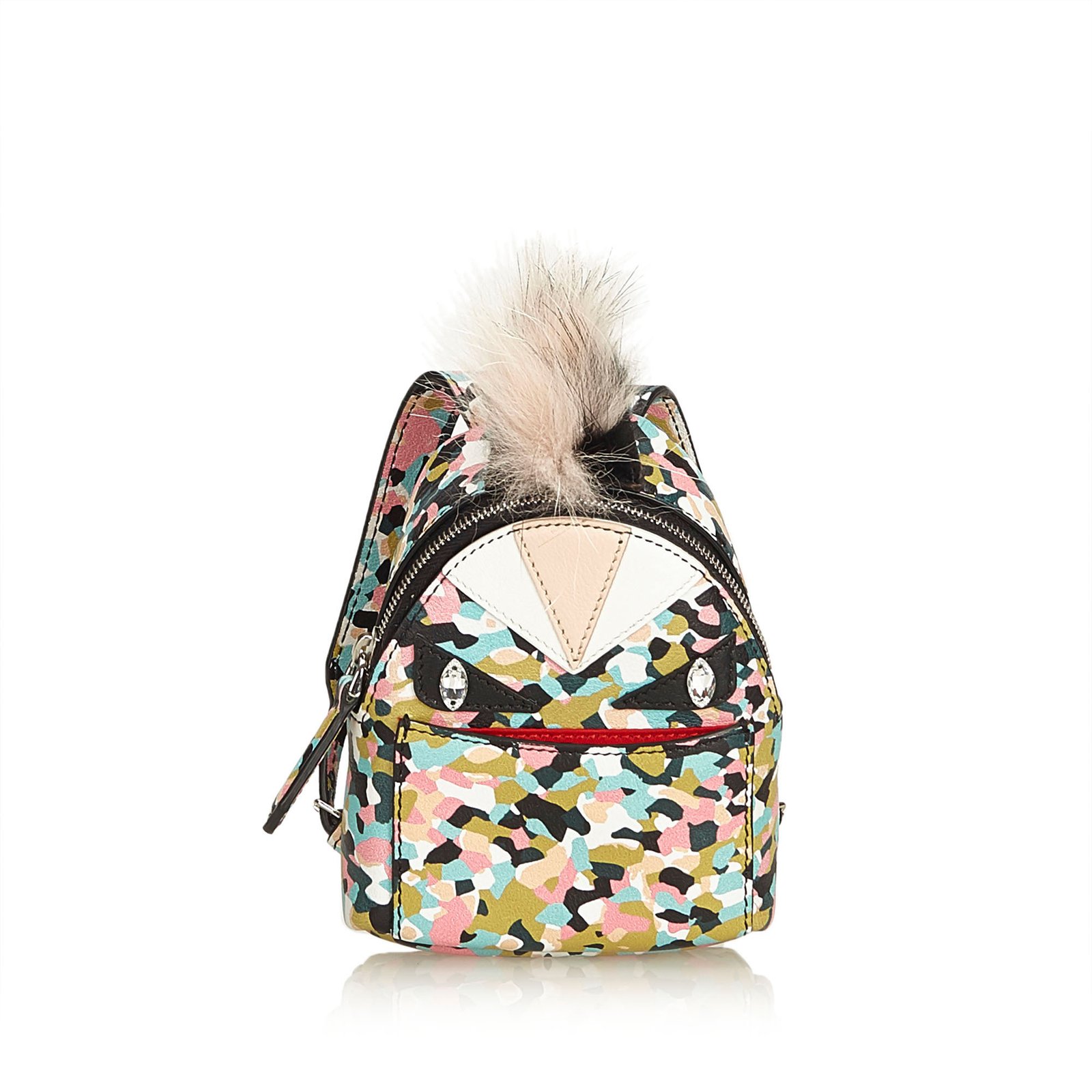 Fendi Mini Monster Backpack Bag Charm Black Multiple colors