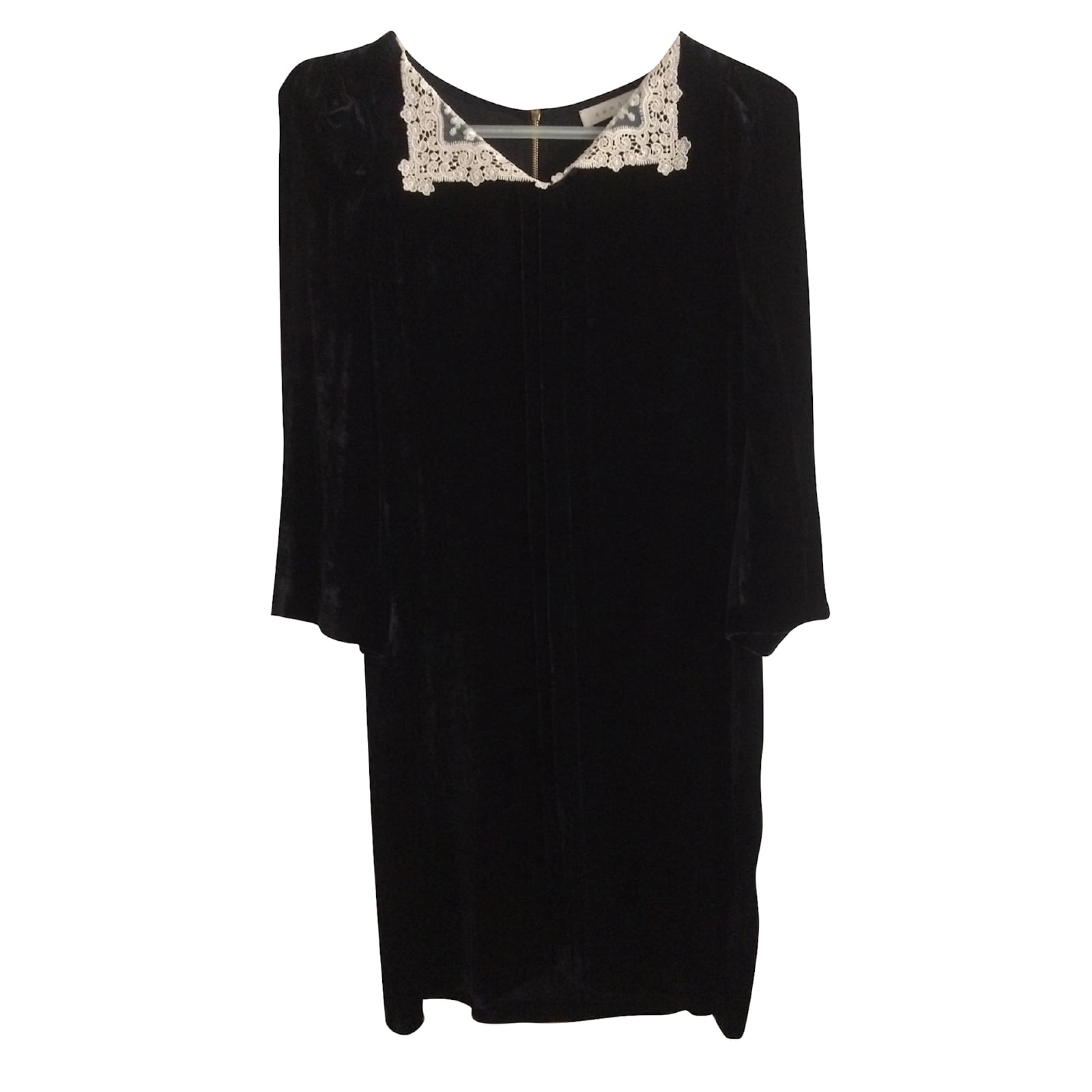 black western dresses for women SANDRO. Short black textured dress. Size 1(S) – Hibuy market main image 1