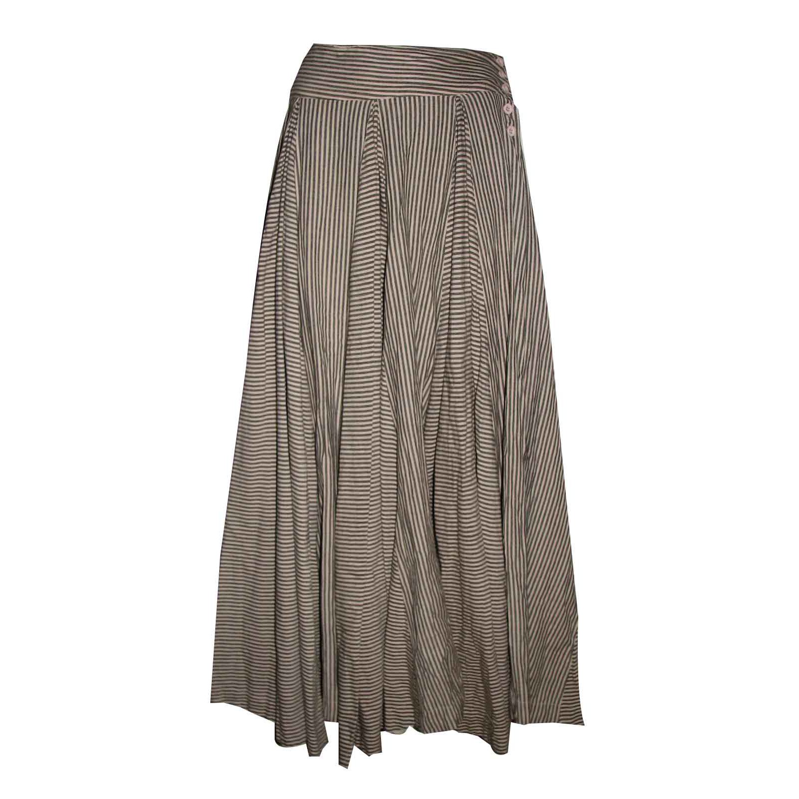 All Saints Maxi skirt Beige Grey Cotton ref.92129 - Joli Closet