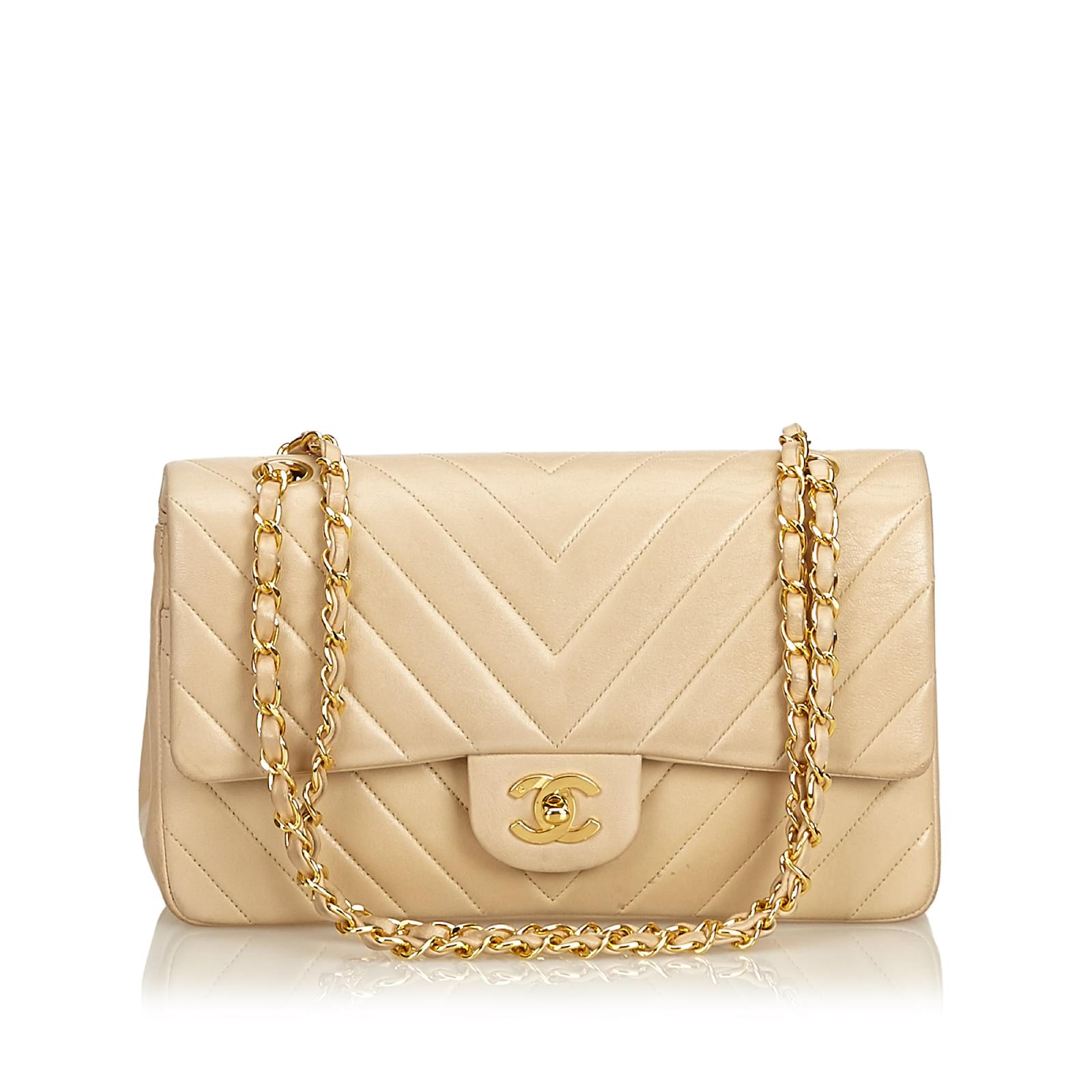 chanel chevron medium flap