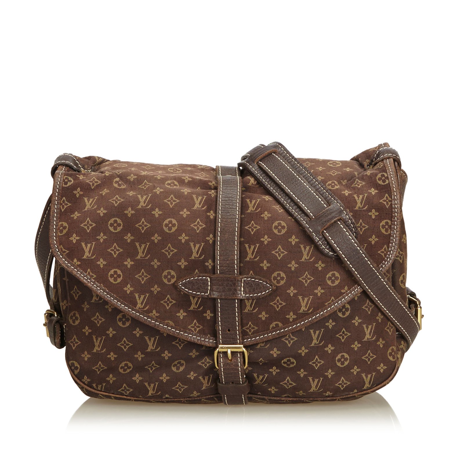 Brown Louis Vuitton Monogram Mini e Crossbody Bag