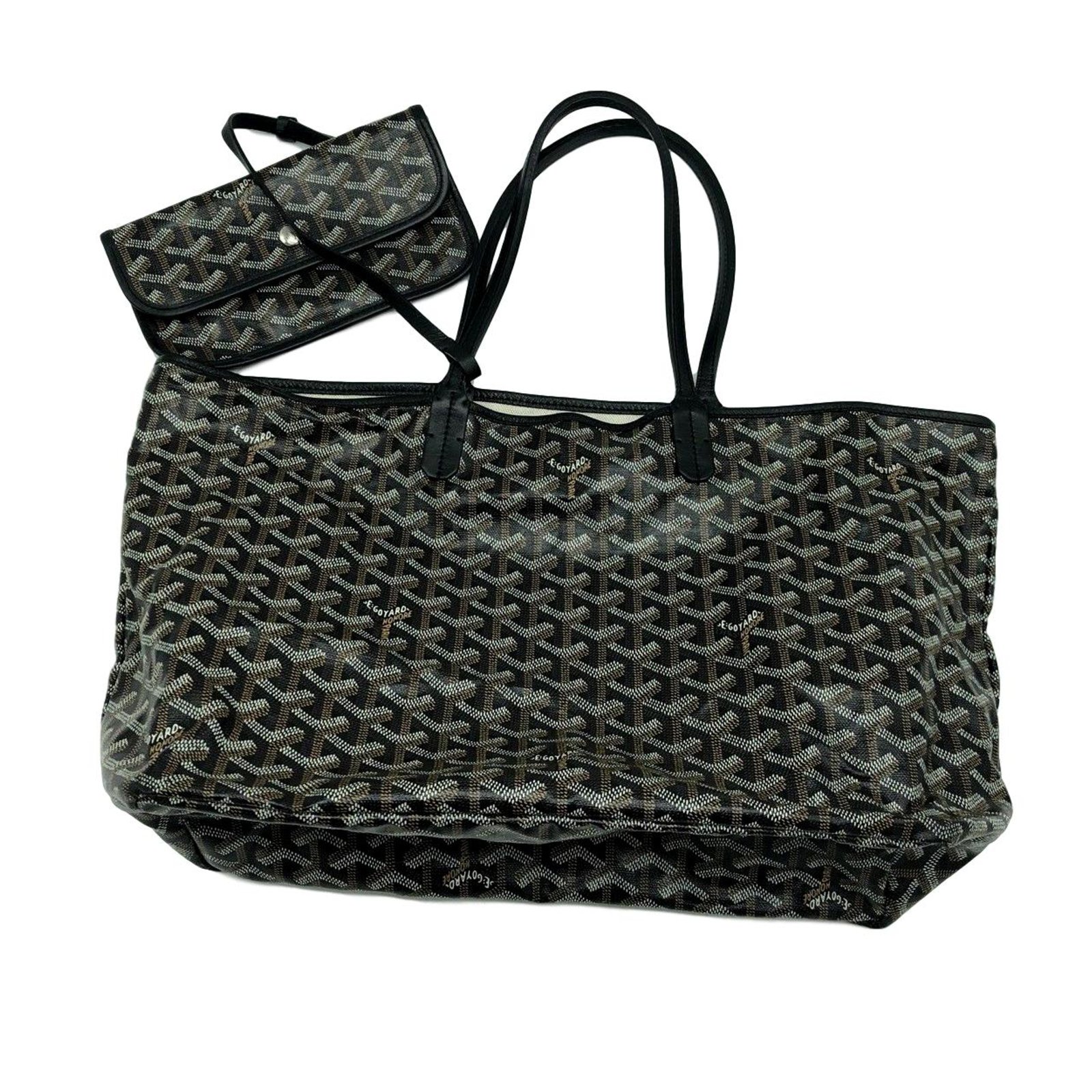 Goyard SAINT LOUIS Handbags Cloth Black ref.93360 - Joli Closet