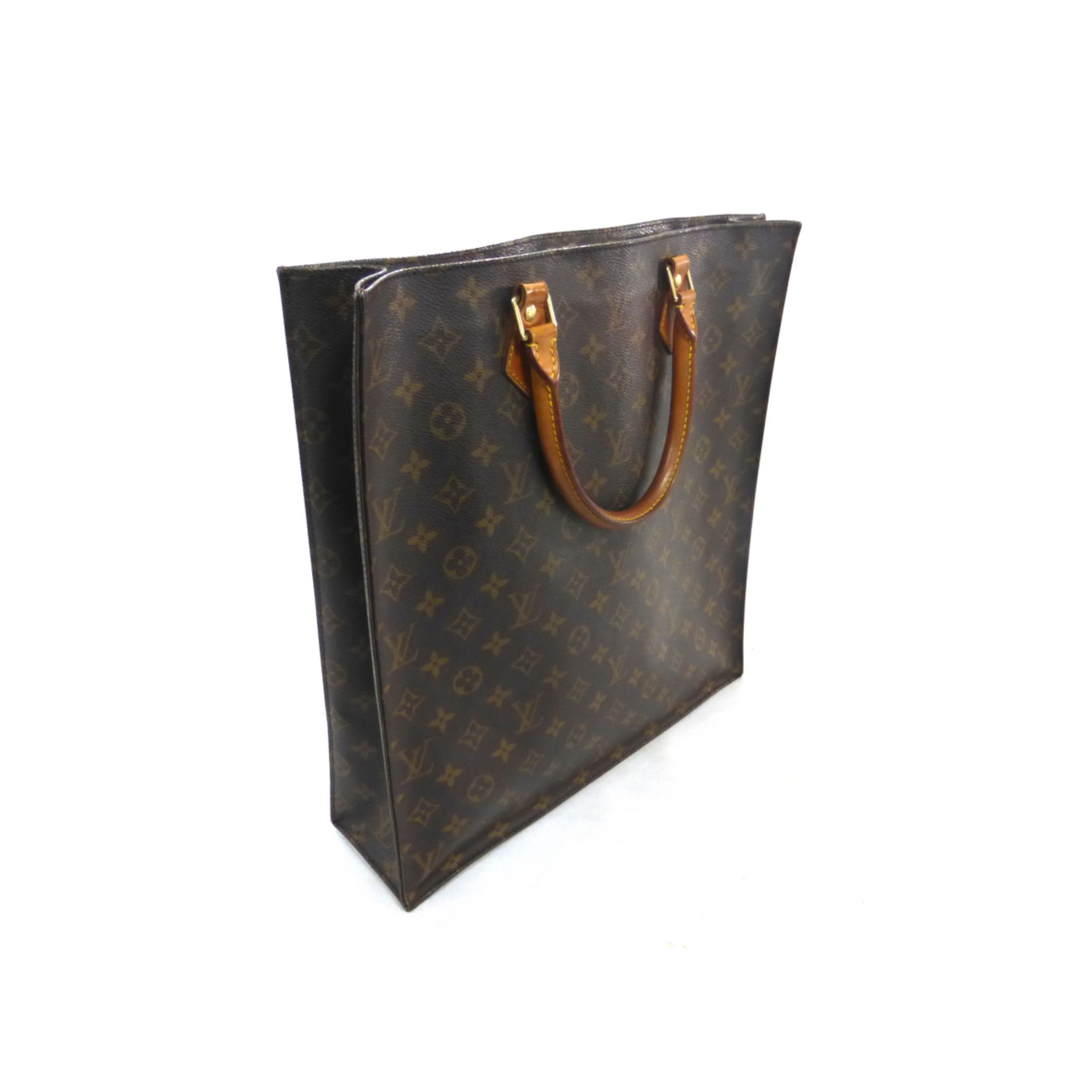 Louis Vuitton Sac Plat Monogram Handbag Large Tote