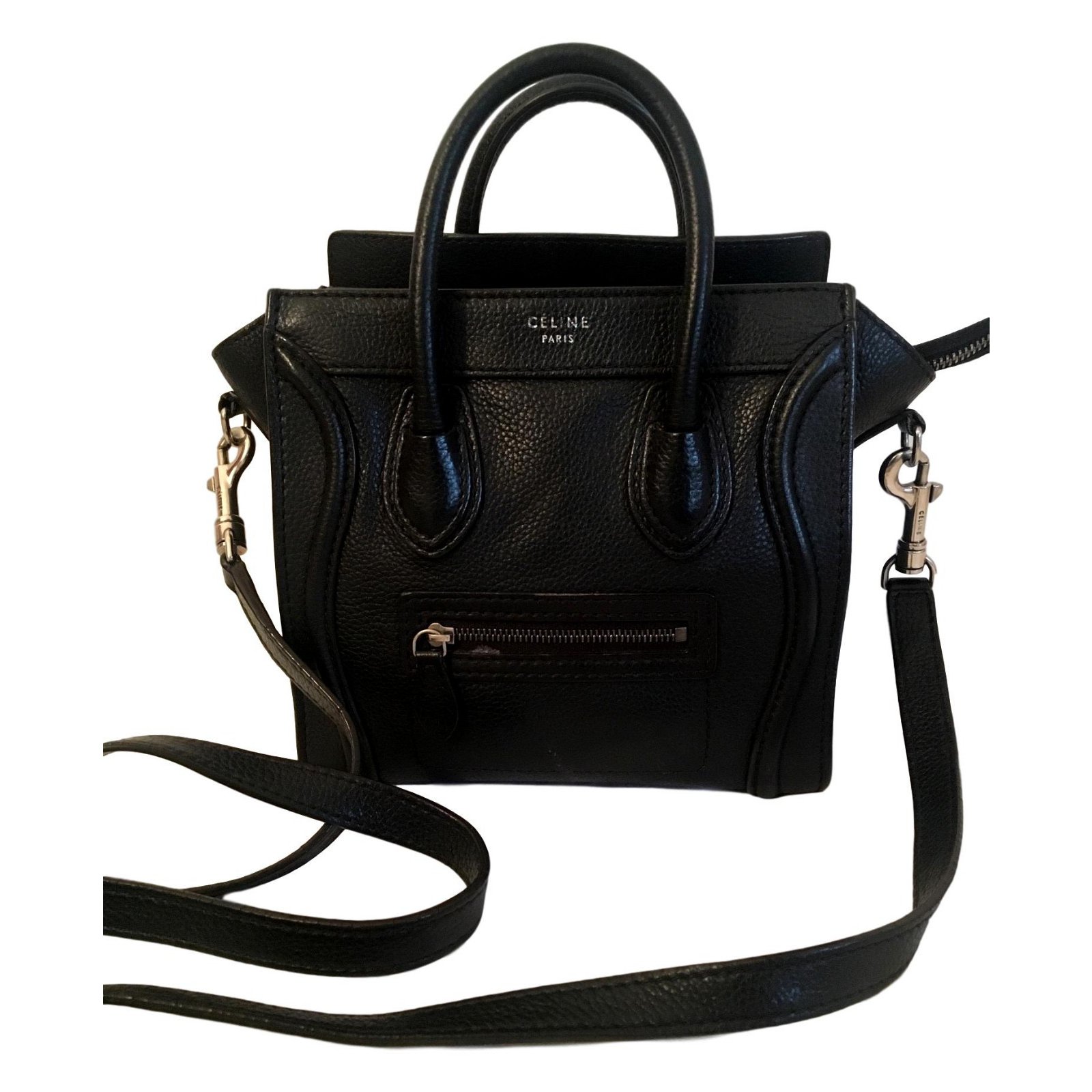 celine nano luggage black