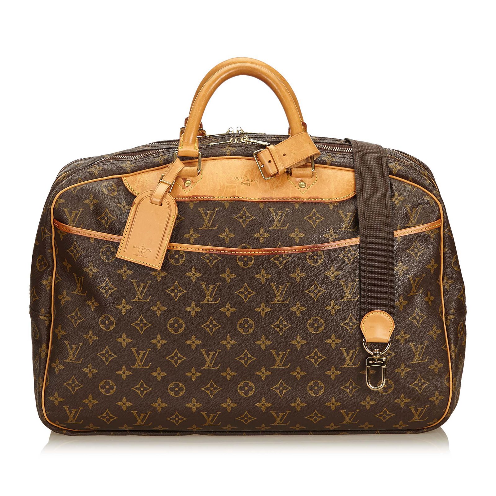 Louis Vuitton Alize Bag Monogram Canvas 24 Heures Brown
