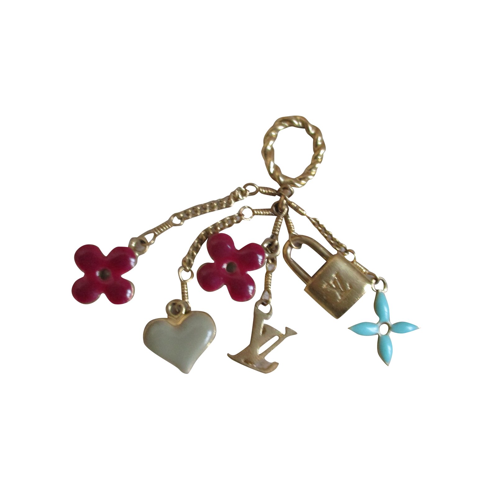 Louis Vuitton Enamel Sweet Monogram Charm Necklace