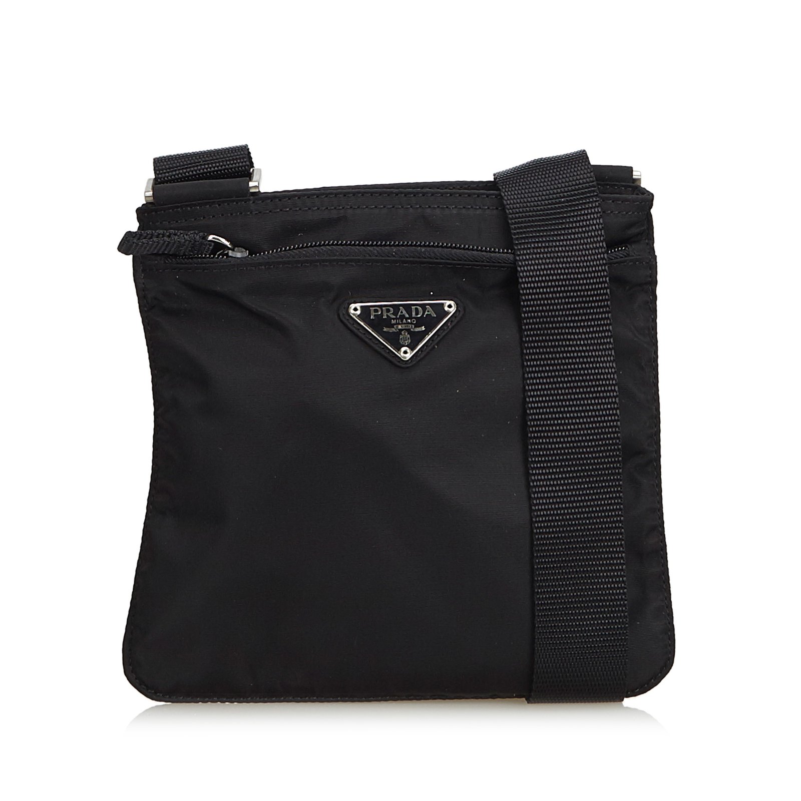 prada black nylon crossbody bag