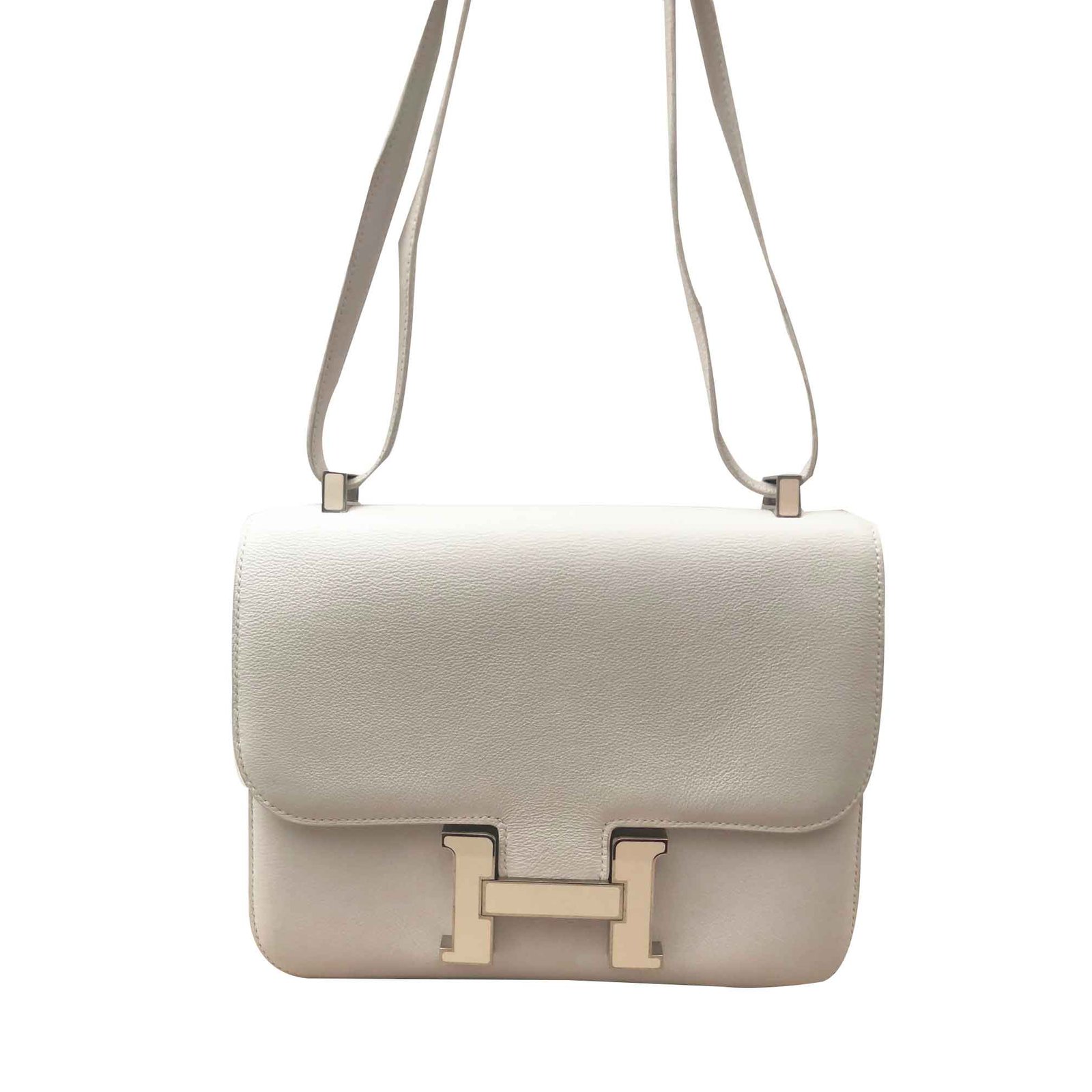 Hermès Hermes bag Constance 23 White Leather ref.100842 - Joli Closet