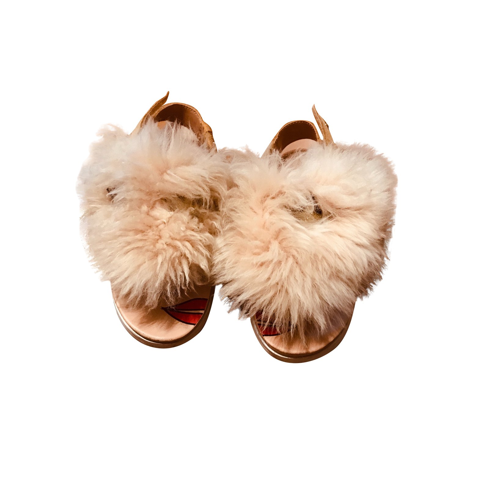 Ugg Kids Sandals Beige Fur ref.100980 - Joli Closet