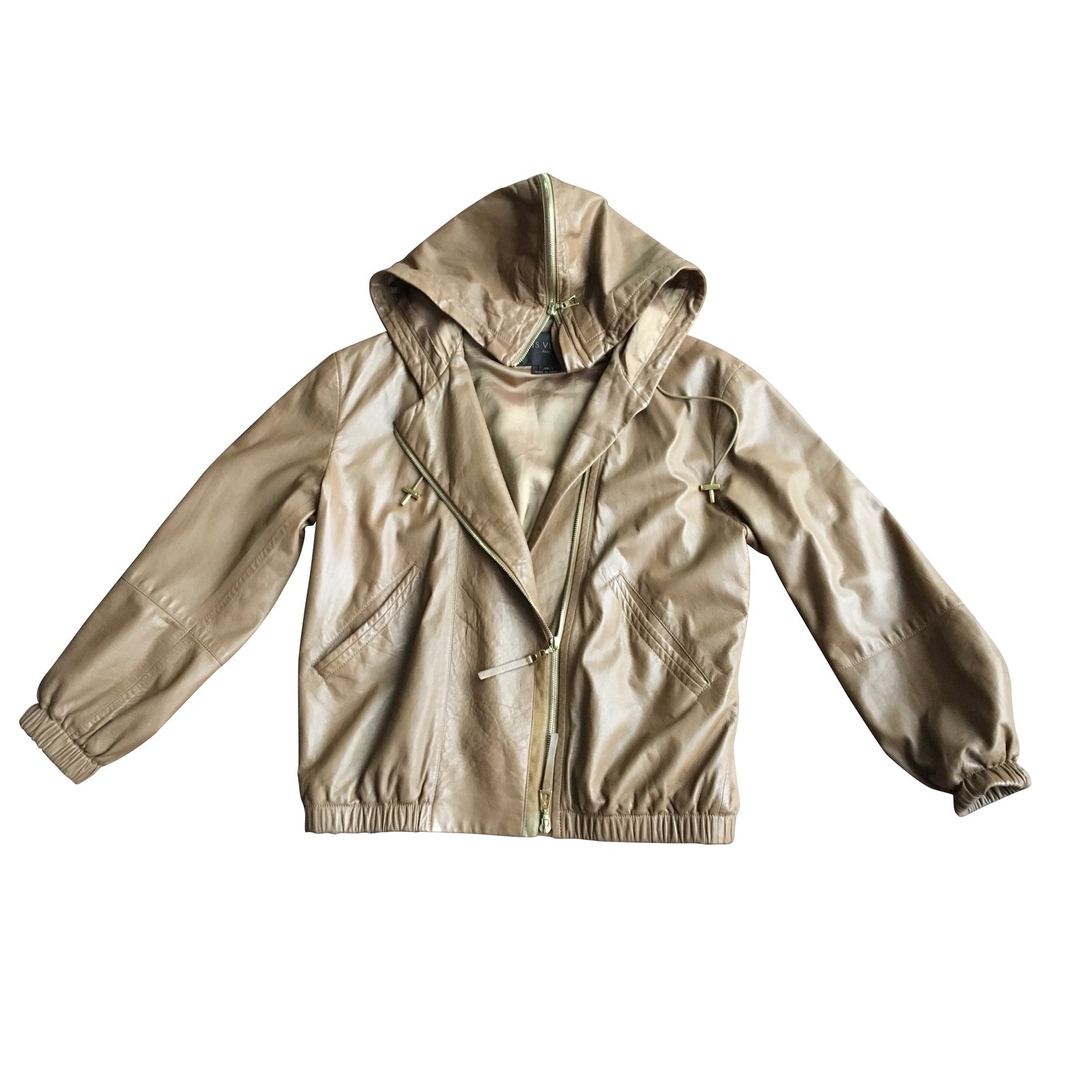 Louis Vuitton Jackets Beige Leather ref.101045 - Joli Closet