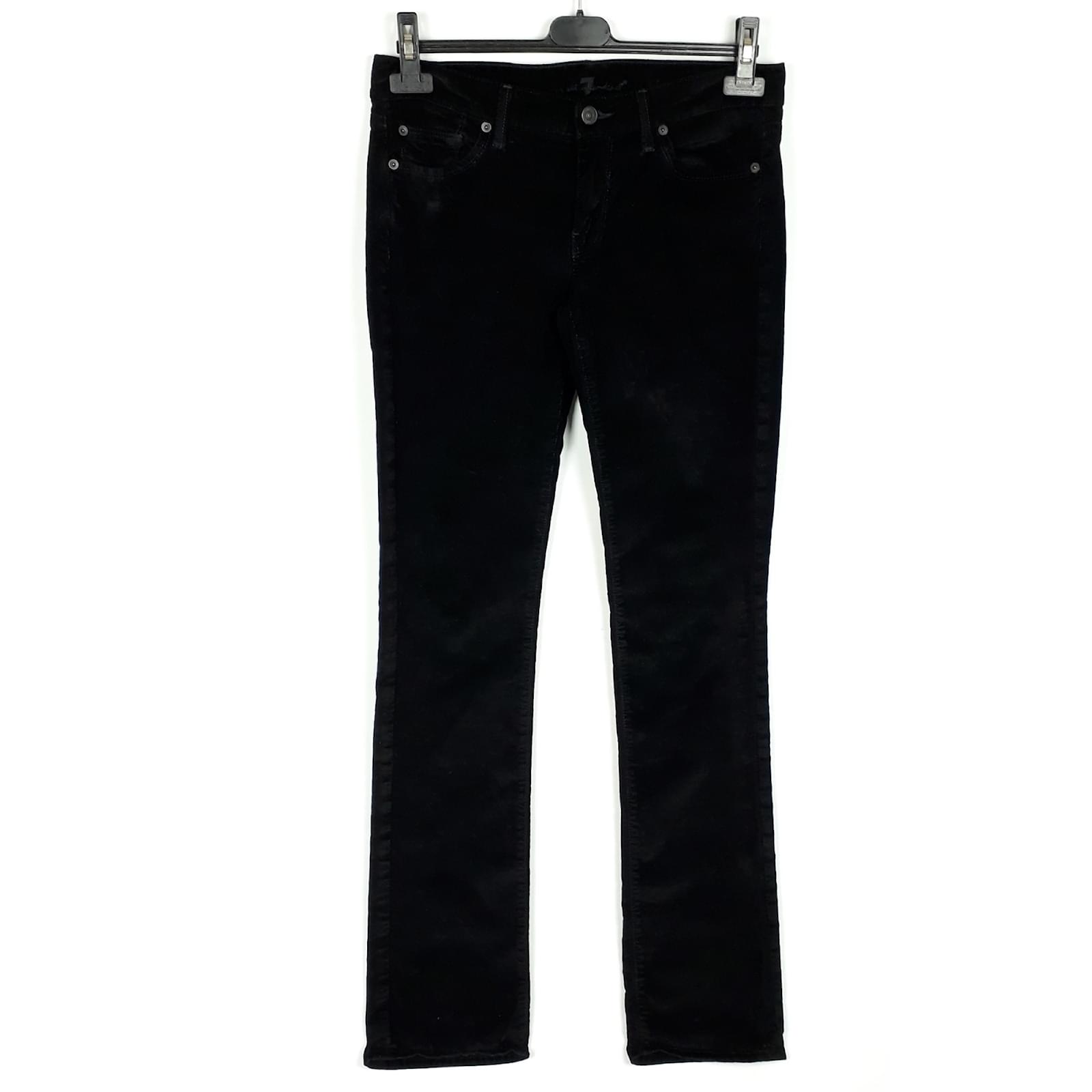 7 For All Mankind 7 Per tutti i jeans di velluto a coste dell'umanità  Pantaloni taglia W27 Nero ref.101069 - Joli Closet