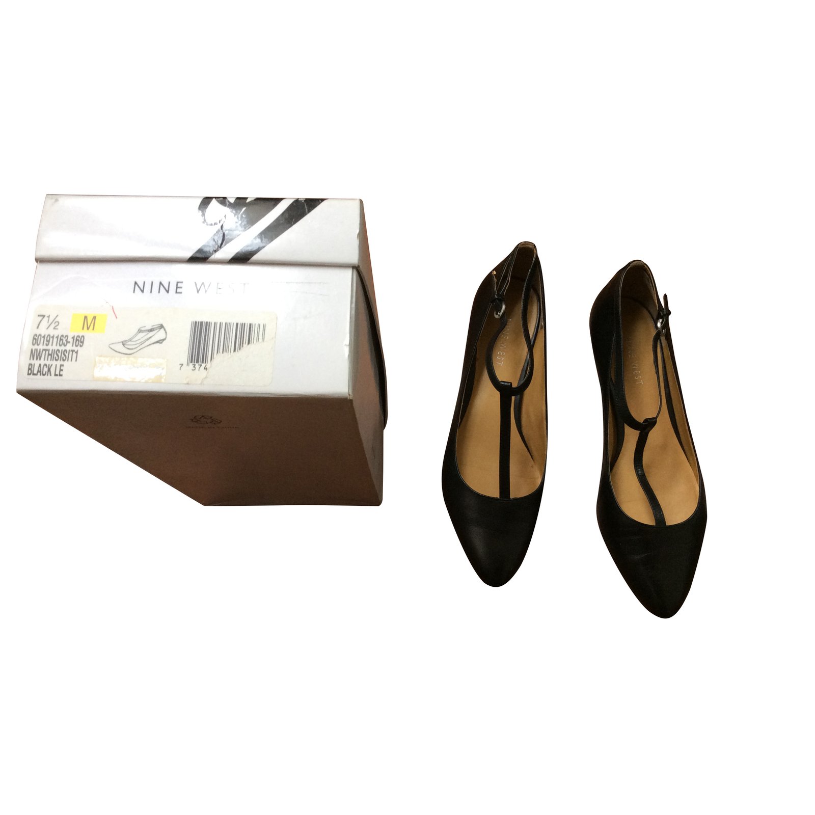 Salome Nine West Negro Cuero ref.101073 Joli Closet