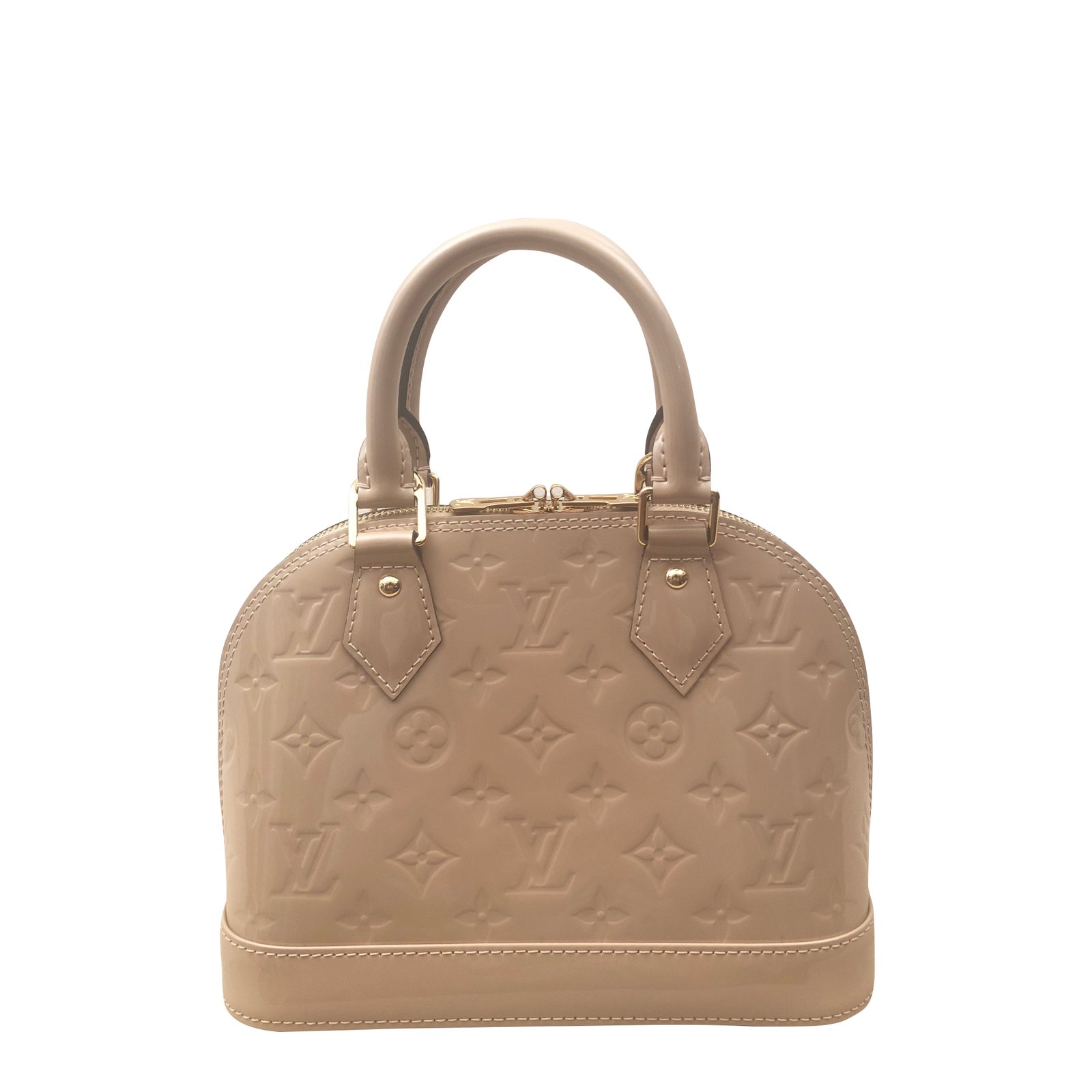 Louis Vuitton - Authenticated Surène BB Handbag - Leather Beige Plain For Woman, Good condition