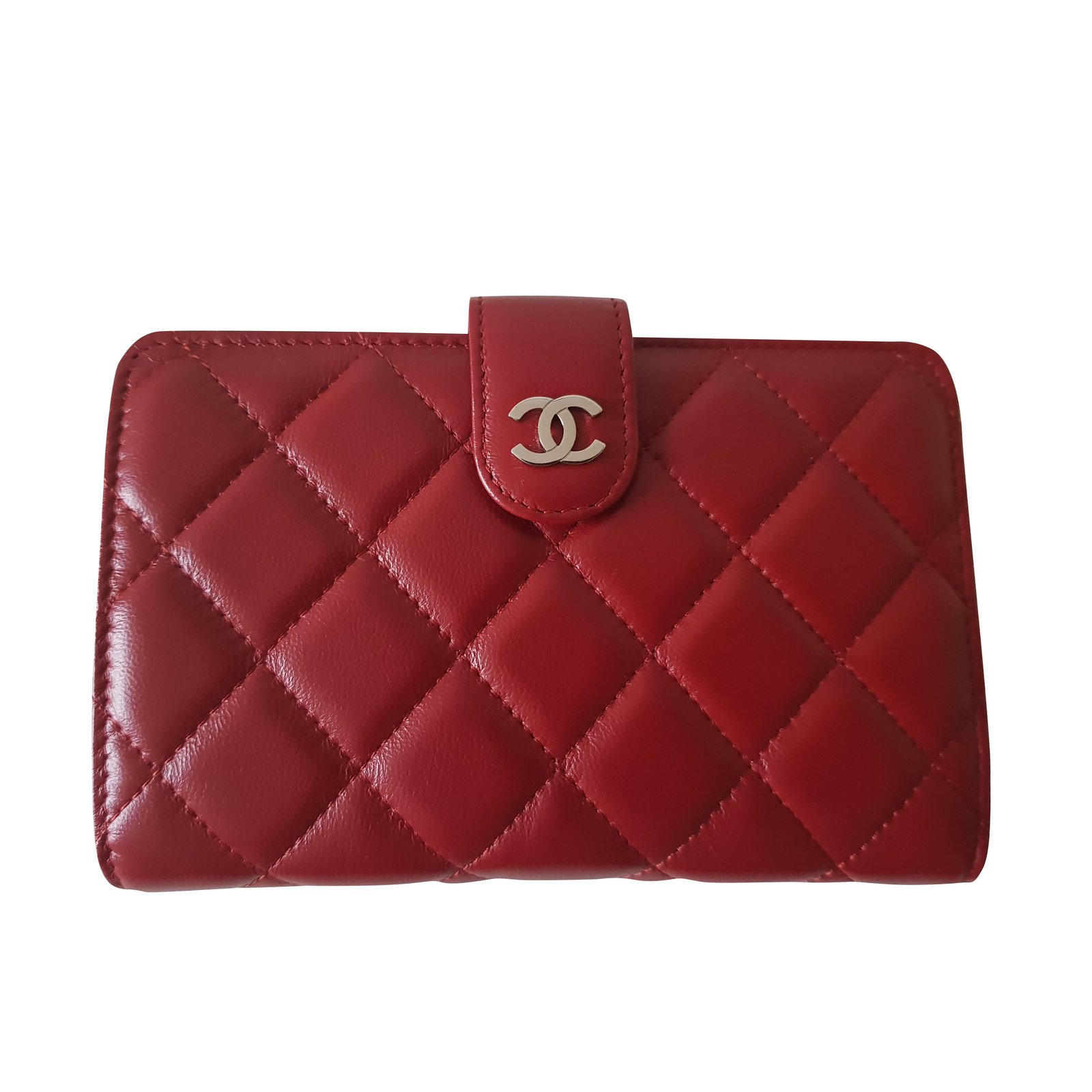 Brand new Chanel wallet Red Leather ref.101370 - Joli Closet