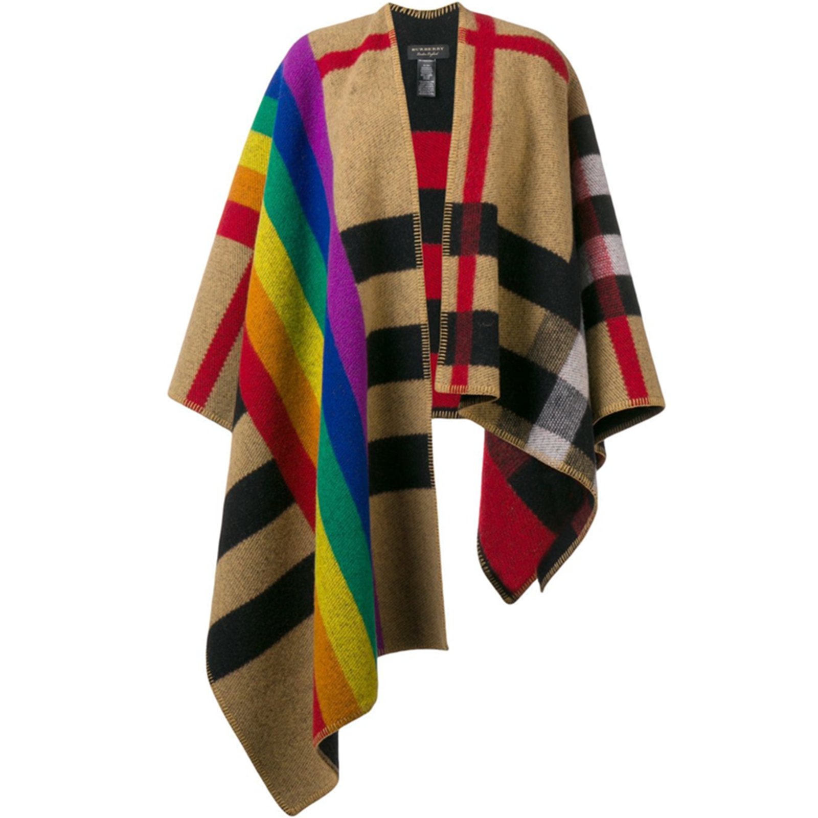 rainbow burberry shawl