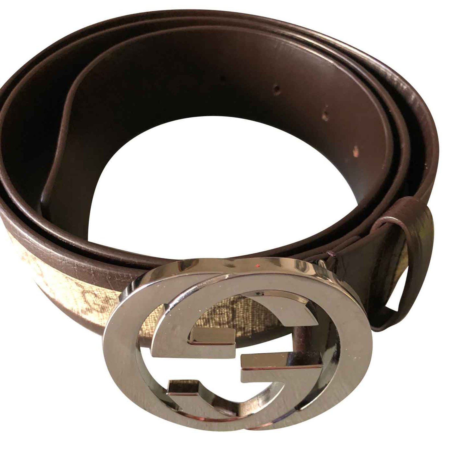 gucci gg supreme belt with g buckle