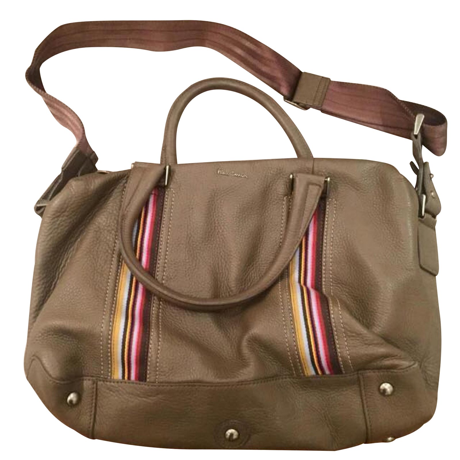 Paul Smith Travel bag Taupe Leather ref.102051 - Joli Closet