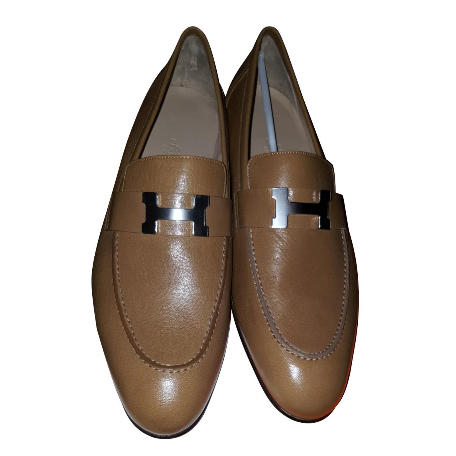 Hermès mocassin Light brown Leather ref.116437 - Joli Closet