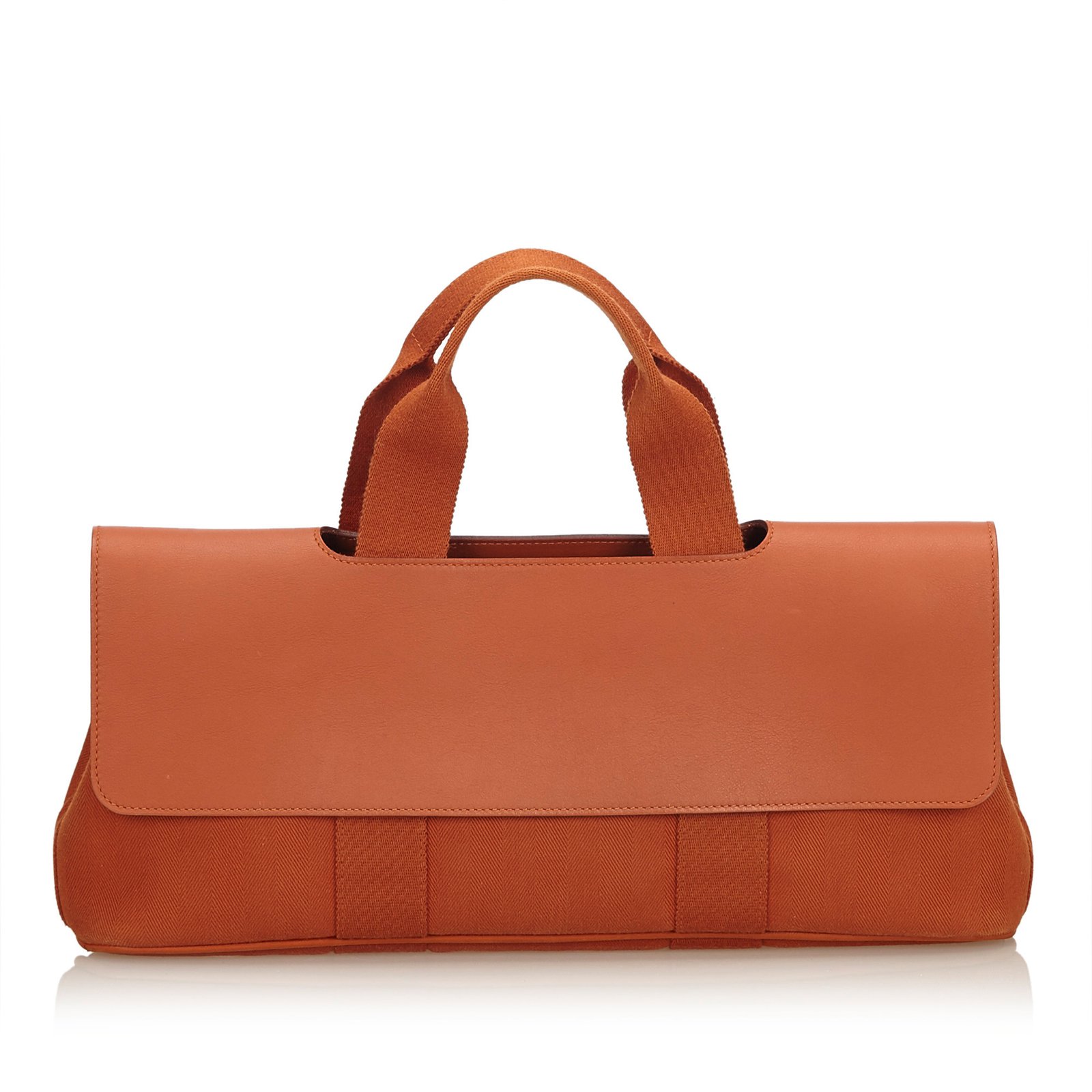 Hermès Valparaiso Long PM Orange Leather Cloth ref.102253 - Joli