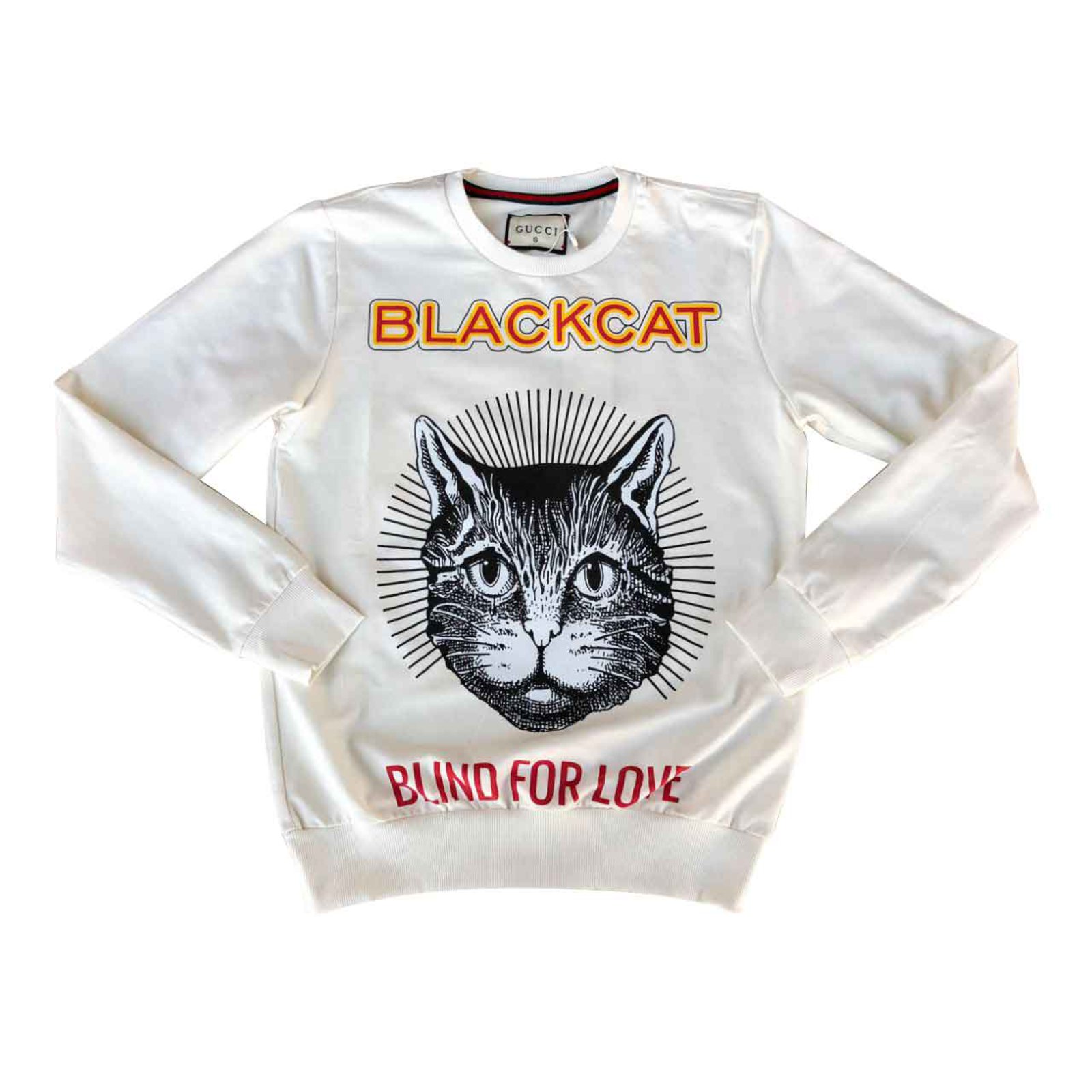 Blauw Bouwen op rust Gucci Black Cat Sweatshirt Multiple colors Cotton ref.102369 - Joli Closet