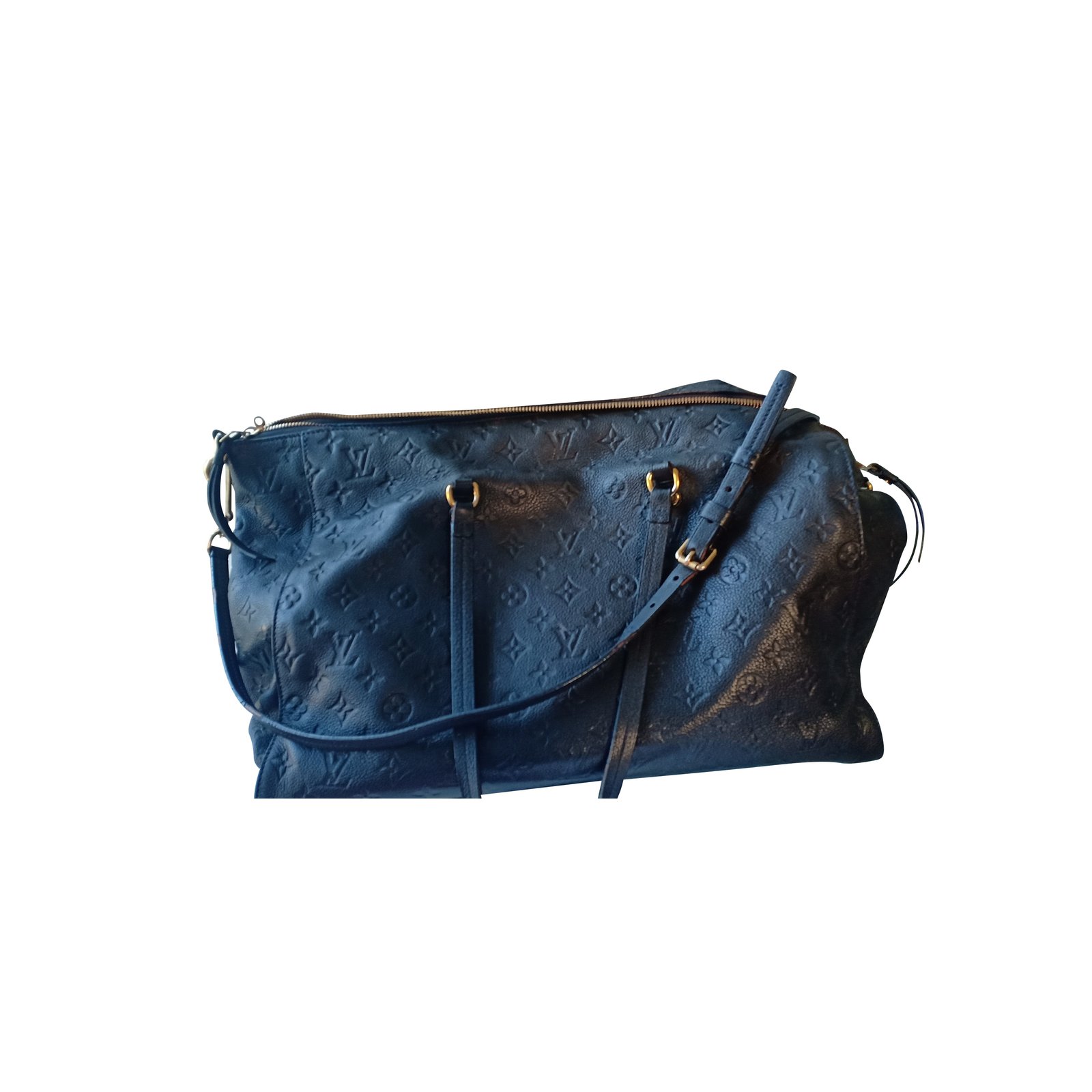 Large Louis Vuitton handbag Dark blue Leather ref.102382 - Joli Closet