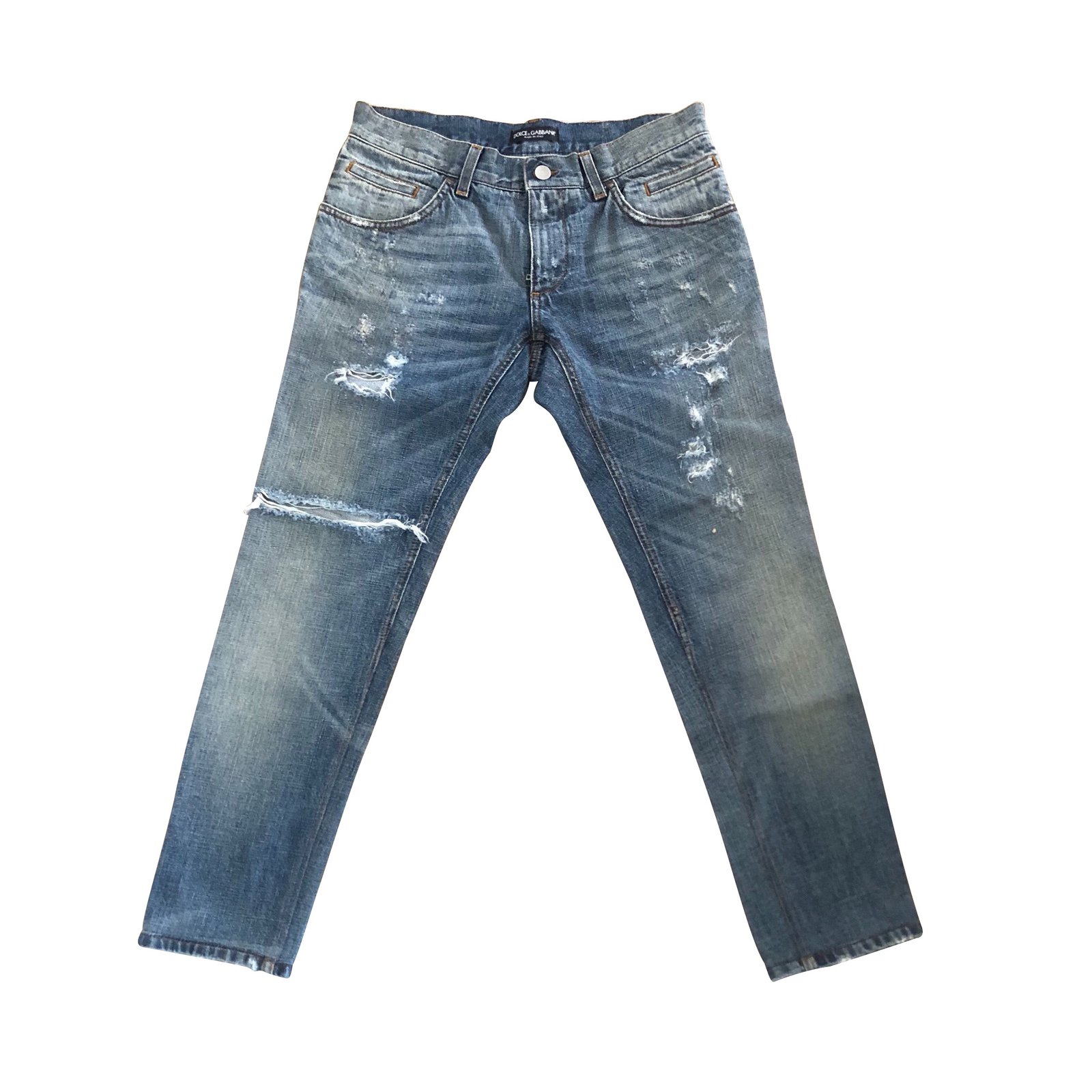 raíz he equivocado Rezumar Dolce & Gabbana jeans slim Azul Algodón ref.102436 - Joli Closet