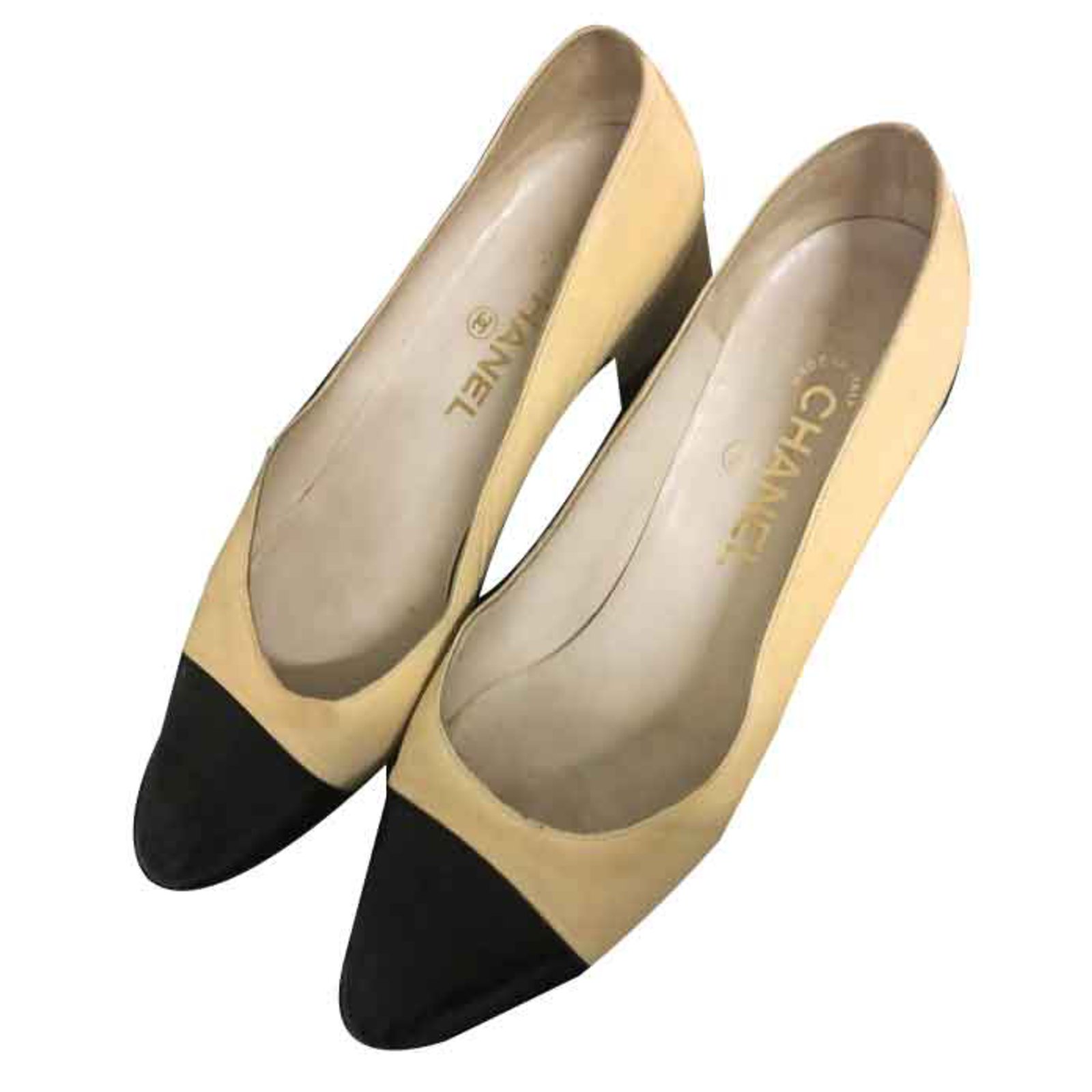 Chanel Ballerinas Beige Leather ref.40559 - Joli Closet